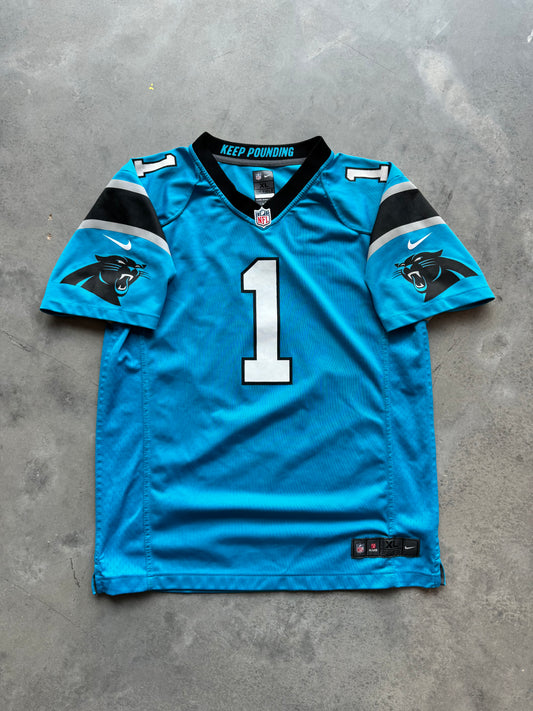 2012 Carolina Panthers Cam Newton Nike Blue Alternate NFL Jersey (Youth XL)