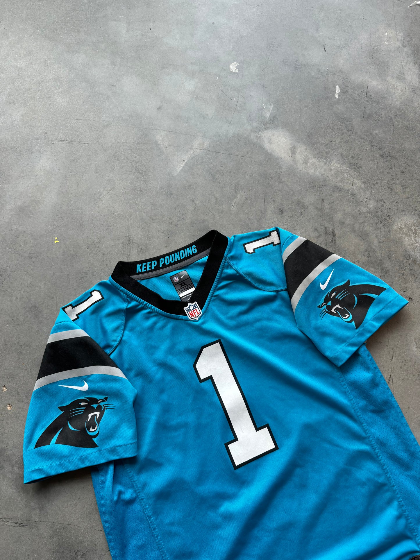 2012 Carolina Panthers Cam Newton Nike Blue Alternate NFL Jersey (Youth XL)