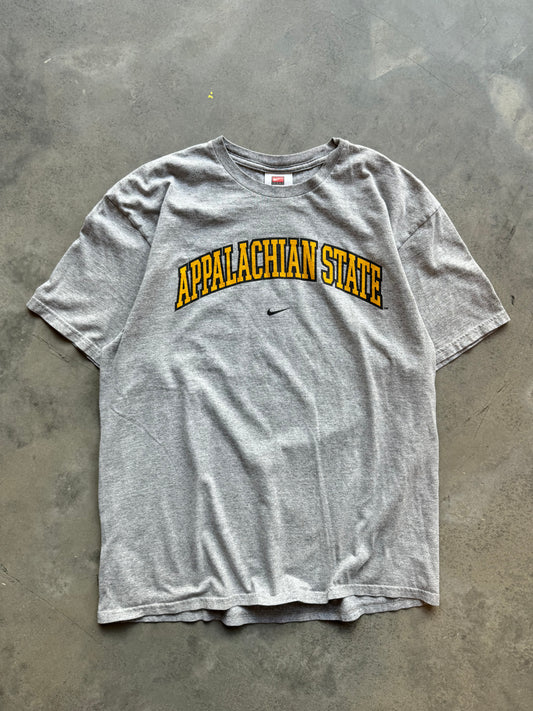 00’s Appalachian State Mountaineers Vintage Nike Mini Swoosh College Tee (Large)