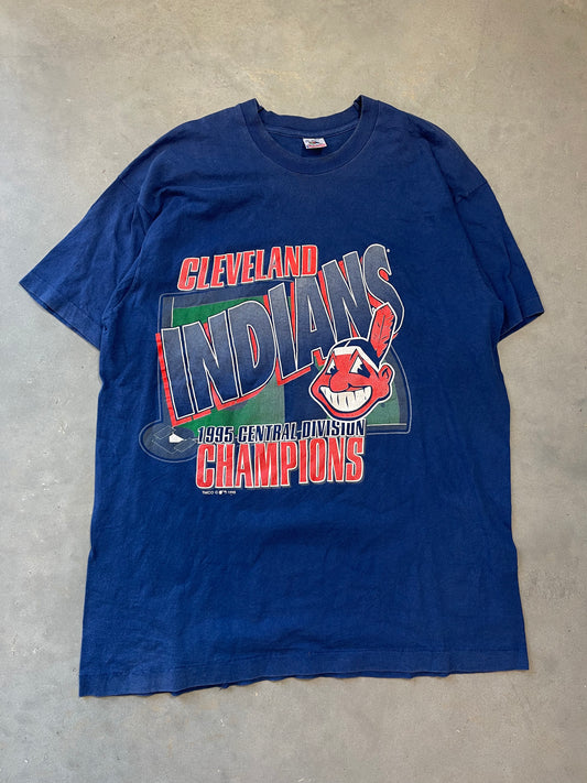 1995 Cleveland Indians Vintage Central Division Champions MLB Tee (XL)