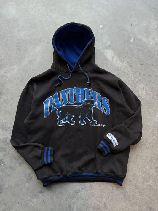 1993 Carolina Panthers Vintage The Game Heavyweight Full Cat Alternate Logo NFL Hoodie (XL)