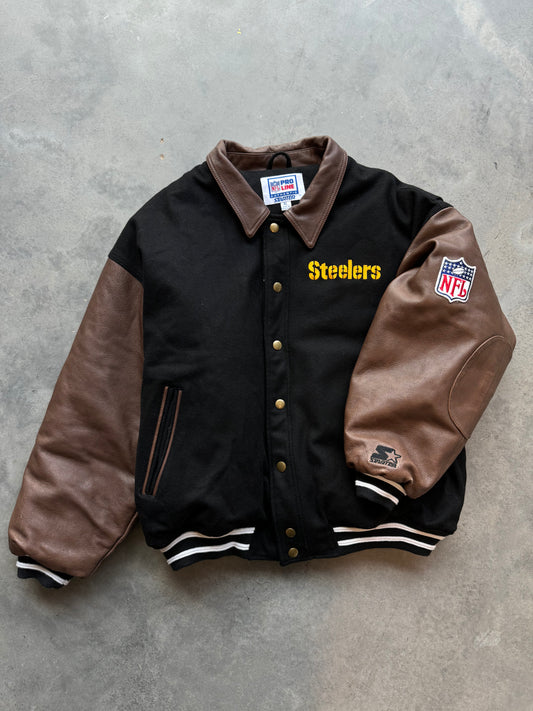 90’s Pittsburgh Steelers Vintage Starter Ultra Heavyweight NFL Varsity Jacket (XL)