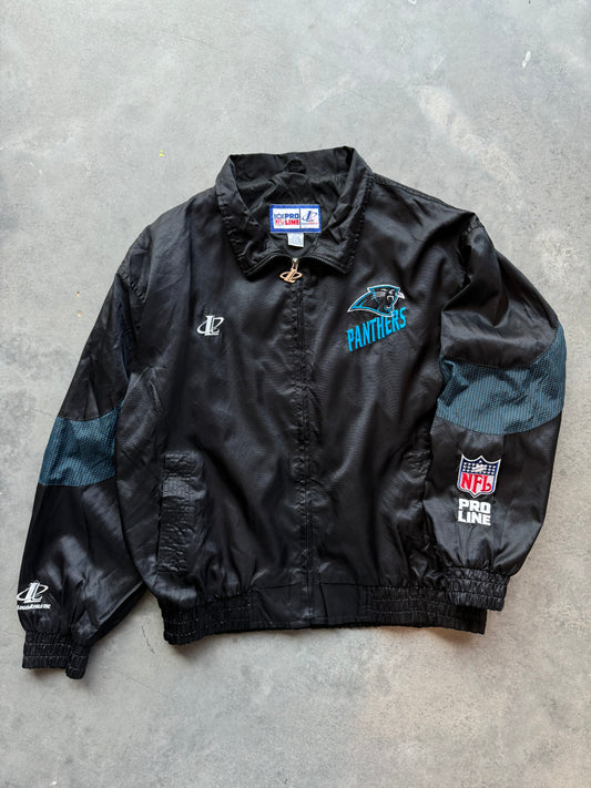 90’s Carolina Panthers Vintage Logo Athletic NFL Pro Line Embroidered Windbreaker Jacket (XL)