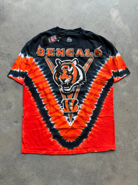 00’s Cincinnati Bengals Tie Dyed NFL Big Logo NFL Tee - Deadstock (XL)