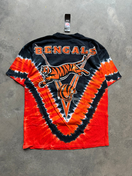 00’s Cincinnati Bengals Tie Dyed NFL Big Logo NFL Tee - Deadstock (XL)