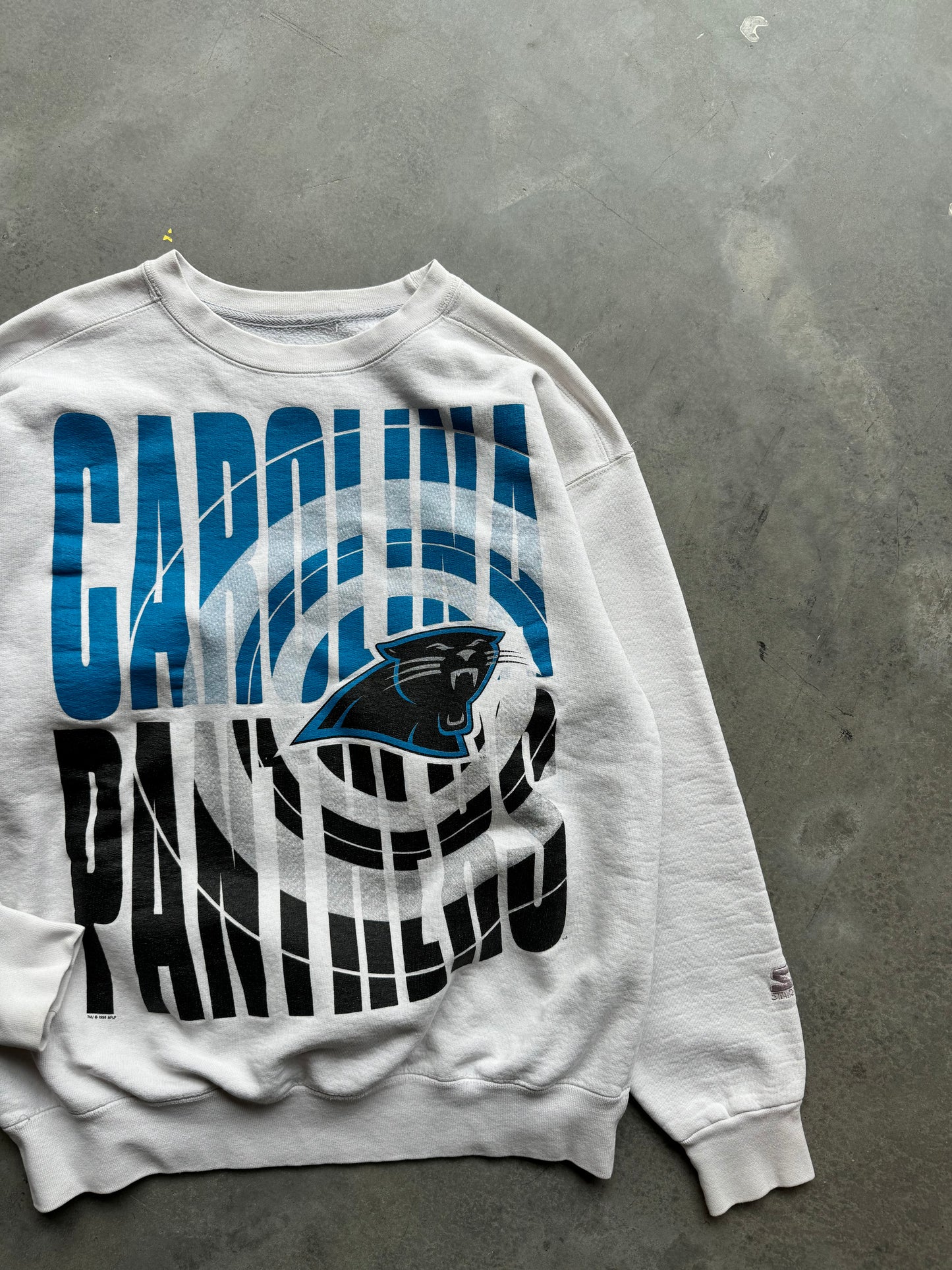 1996 Carolina Panthers Vintage Starter Heavyweight NFL Crewneck (Large)