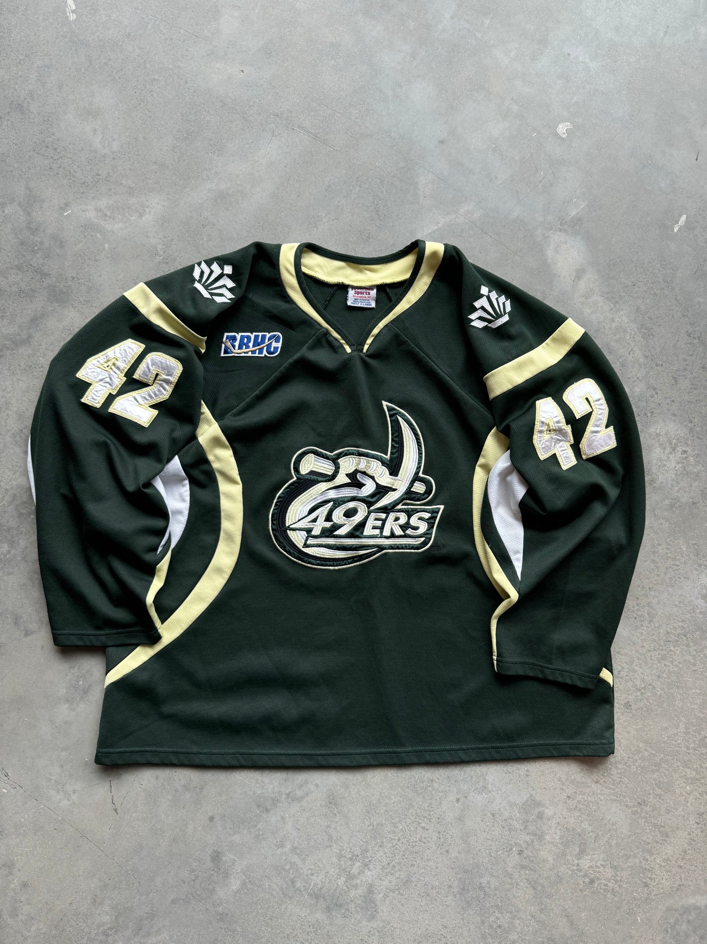 00’s UNC Charlotte 49ers Blue Ridge Hockey Conference Vintage Hockey Jersey (XL)