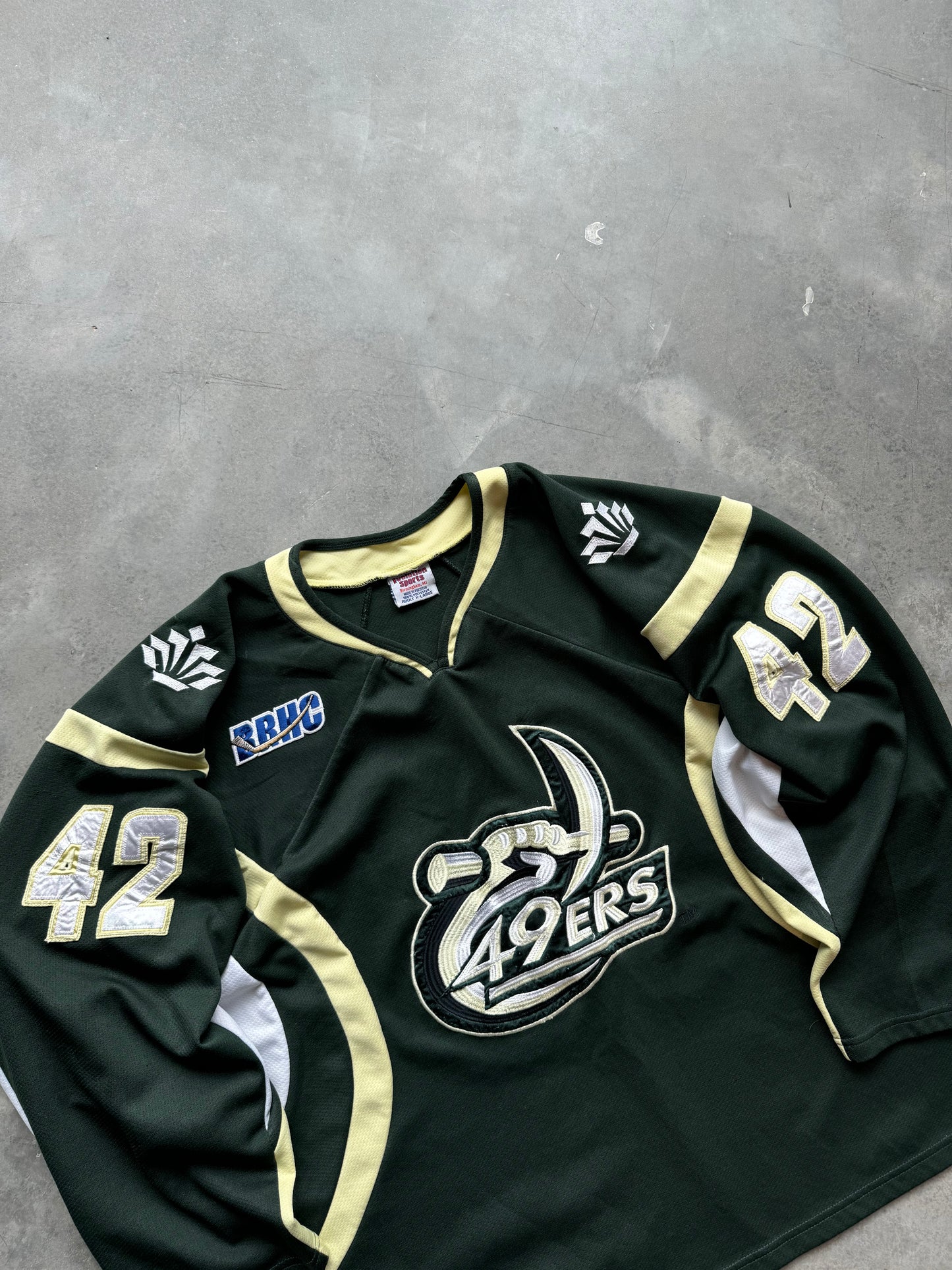 00’s UNC Charlotte 49ers Blue Ridge Hockey Conference Vintage Hockey Jersey (XL)