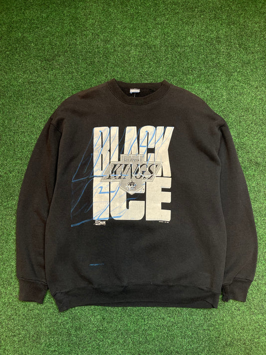 1990 Los Angeles Kings Black Ice Vintage Salem Sportswear NHL Crewneck (XL)