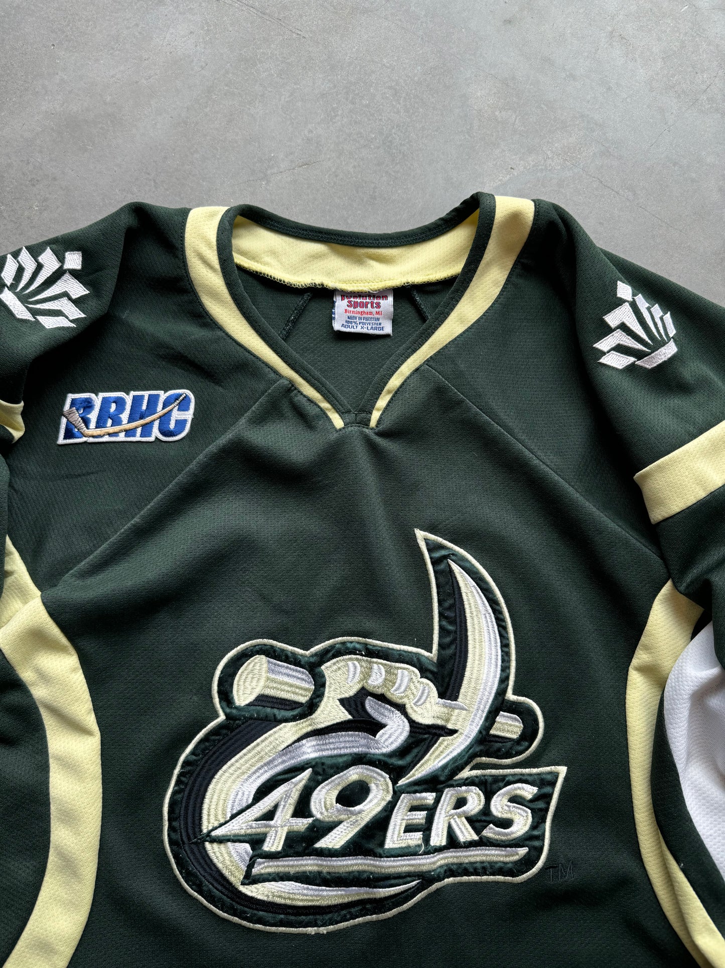 00’s UNC Charlotte 49ers Blue Ridge Hockey Conference Vintage Hockey Jersey (XL)