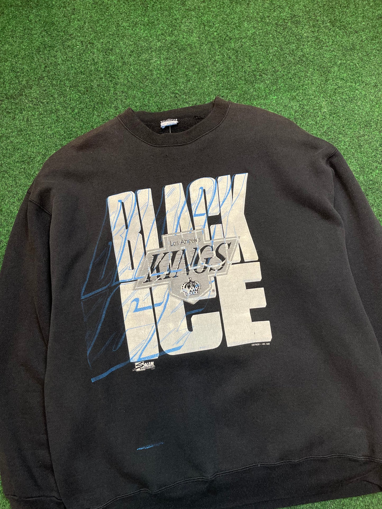 1990 Los Angeles Kings Black Ice Vintage Salem Sportswear NHL Crewneck (XL)