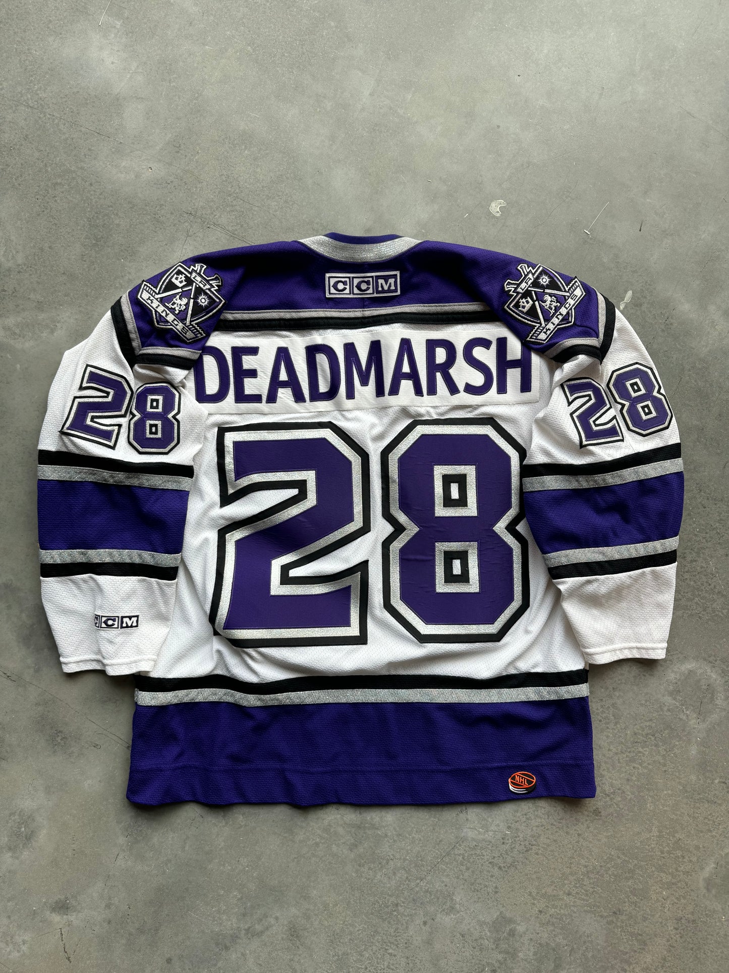 00’s Los Angeles Kings Adam Deadmarsh Vintage CCM Authentic Hockey Jersey (Large)