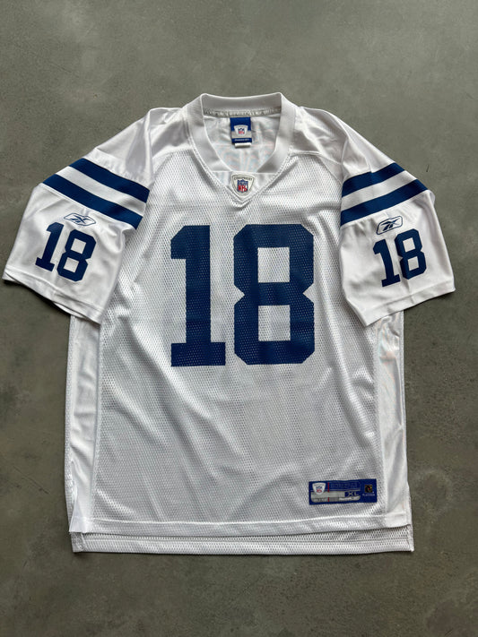 00’s Indianapolis Colts Peyton Manning Vintage White Reebok NFL Jersey (XL)