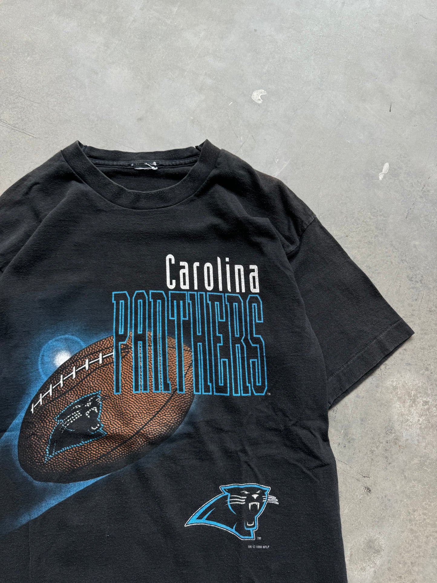 1995 Carolina Panthers Vintage Football Breakthough NFL Tee (Large)