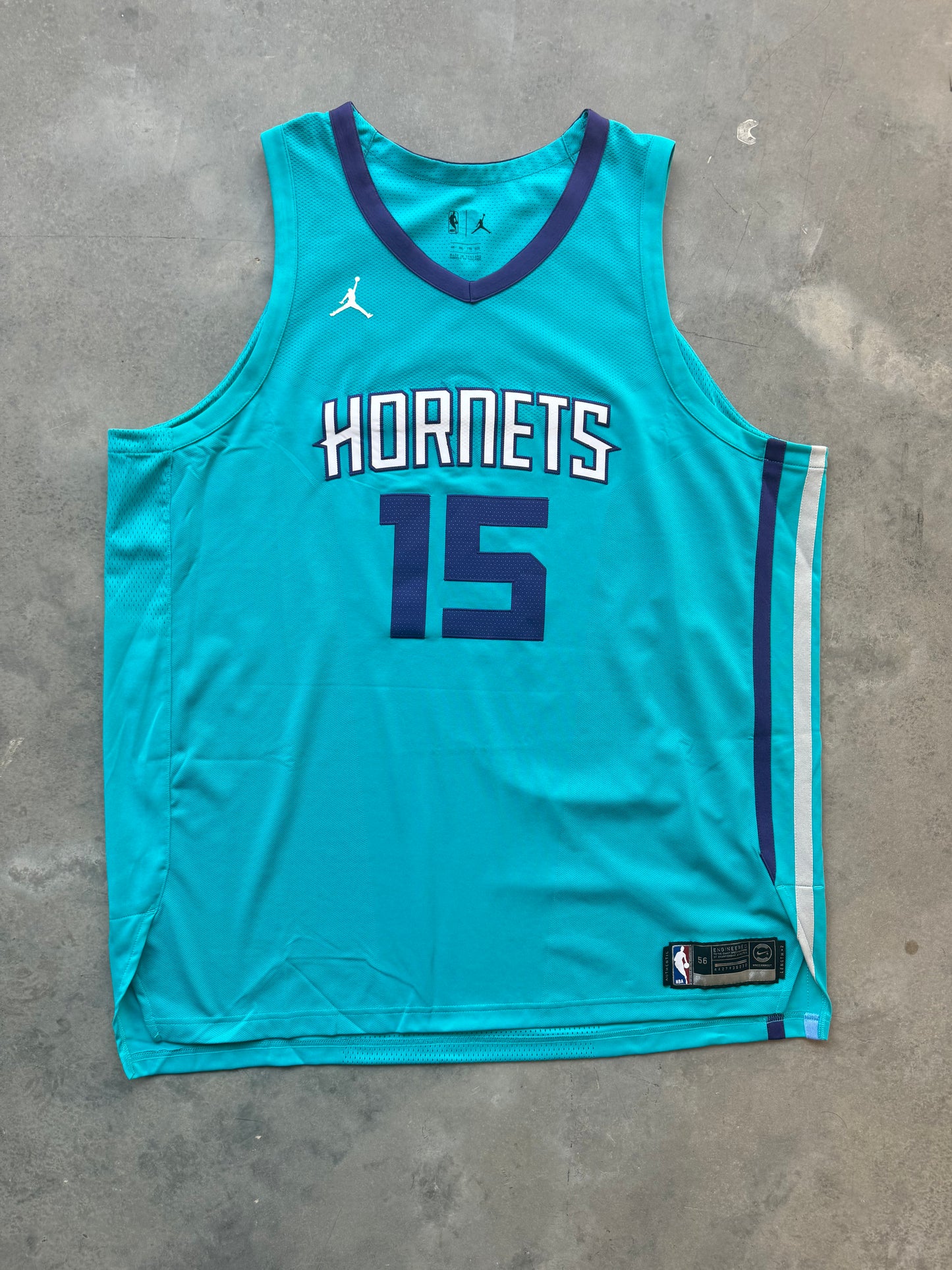 2017/2018 Charlotte Hornets Kemba Walker Teal Jordan Brand Authentic Stitched NBA Jersey (56/XXL)