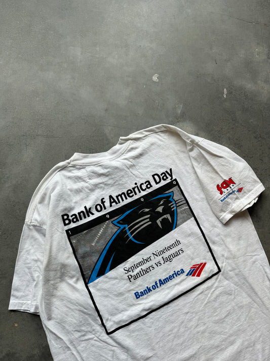 1999 Carolina Panthers vs. Jacksonville Jaguars “Bank of America Day” Vintage NFL Tee (XXL)