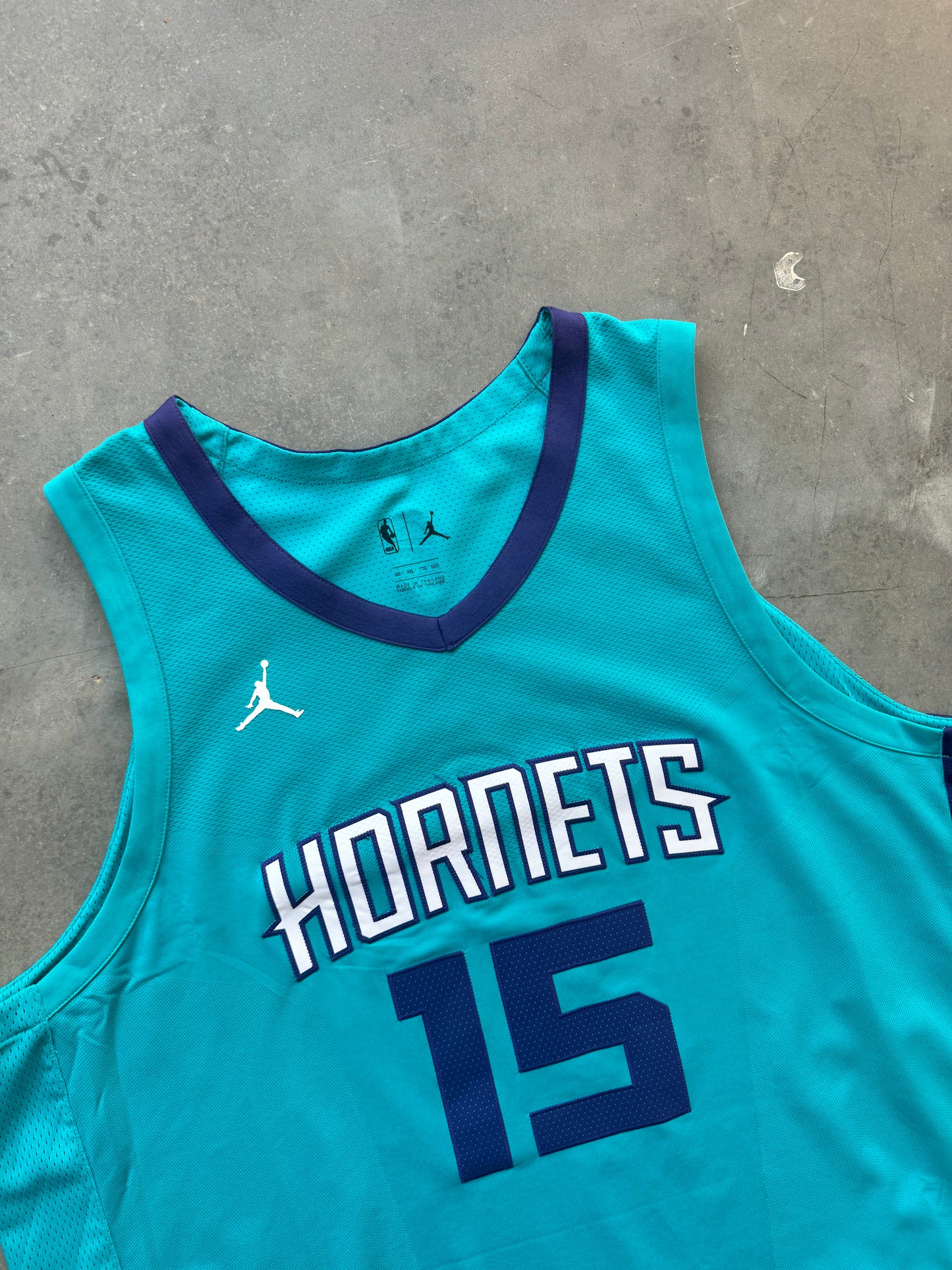 2017/2018 Charlotte Hornets Kemba Walker Teal Jordan Brand Authentic Stitched NBA Jersey (56/XXL)