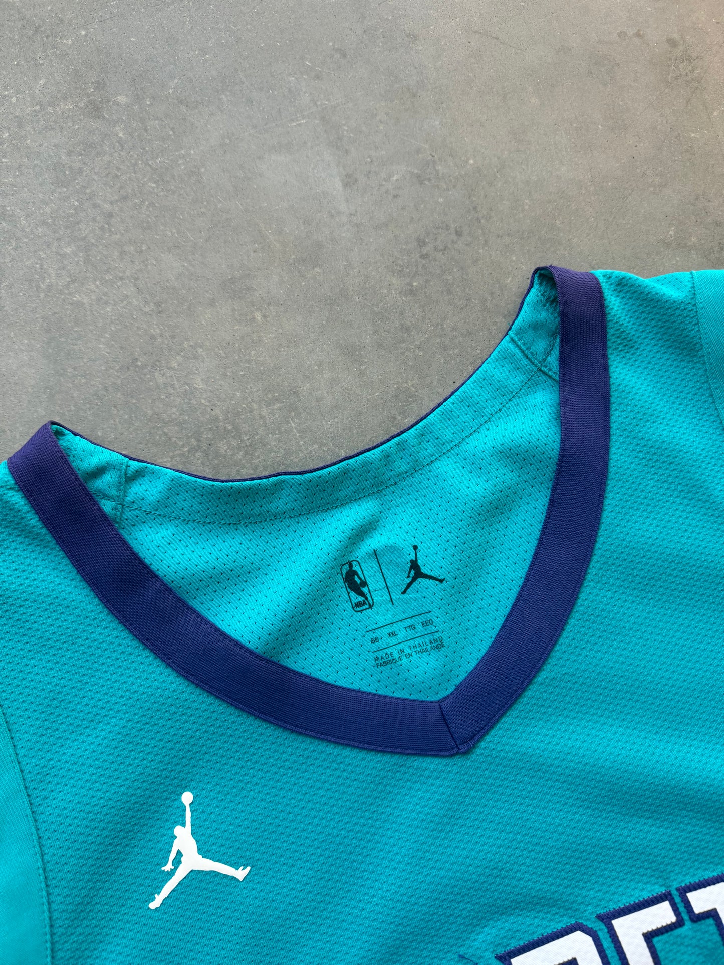 2017/2018 Charlotte Hornets Kemba Walker Teal Jordan Brand Authentic Stitched NBA Jersey (56/XXL)