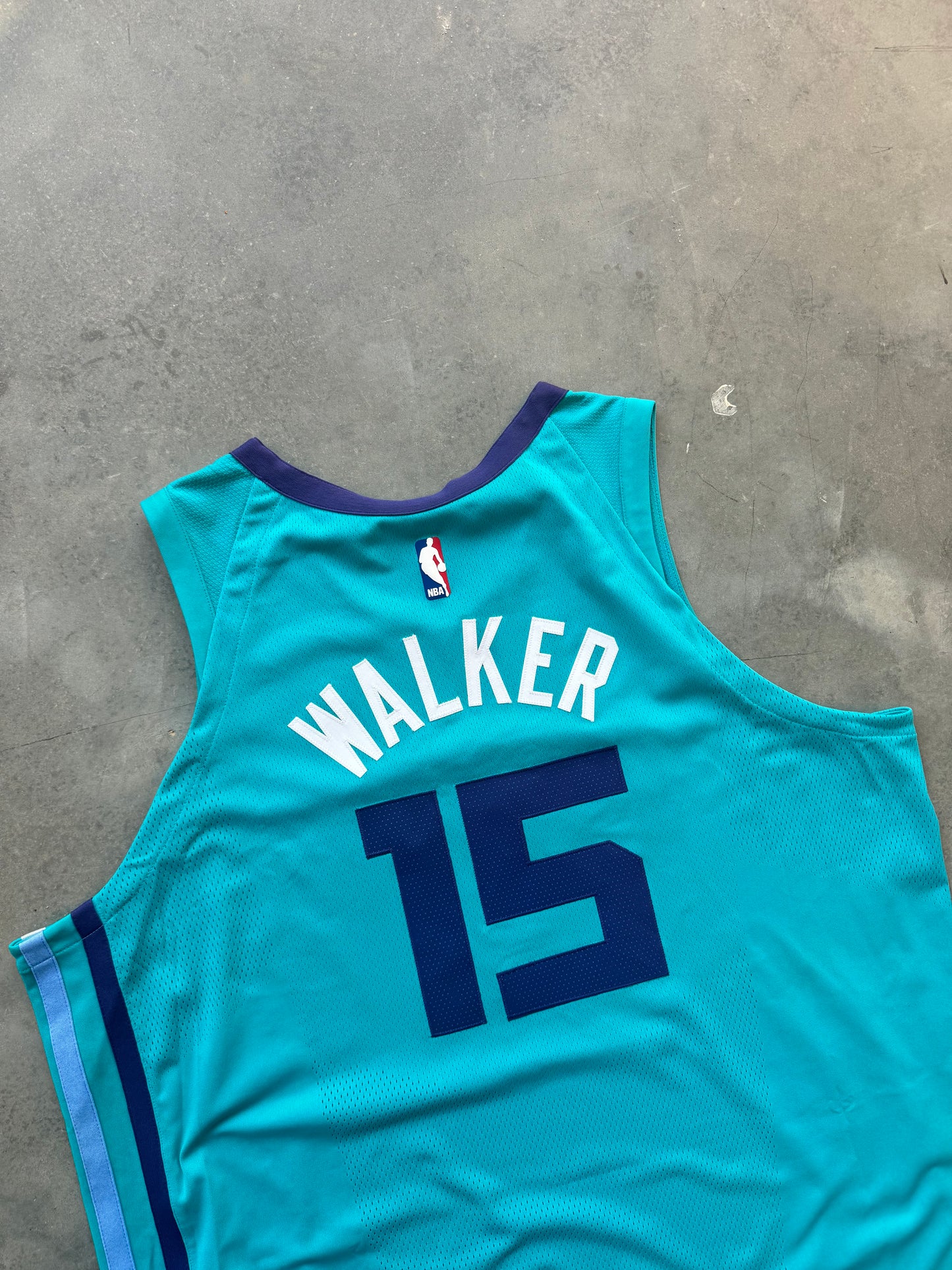 2017/2018 Charlotte Hornets Kemba Walker Teal Jordan Brand Authentic Stitched NBA Jersey (56/XXL)