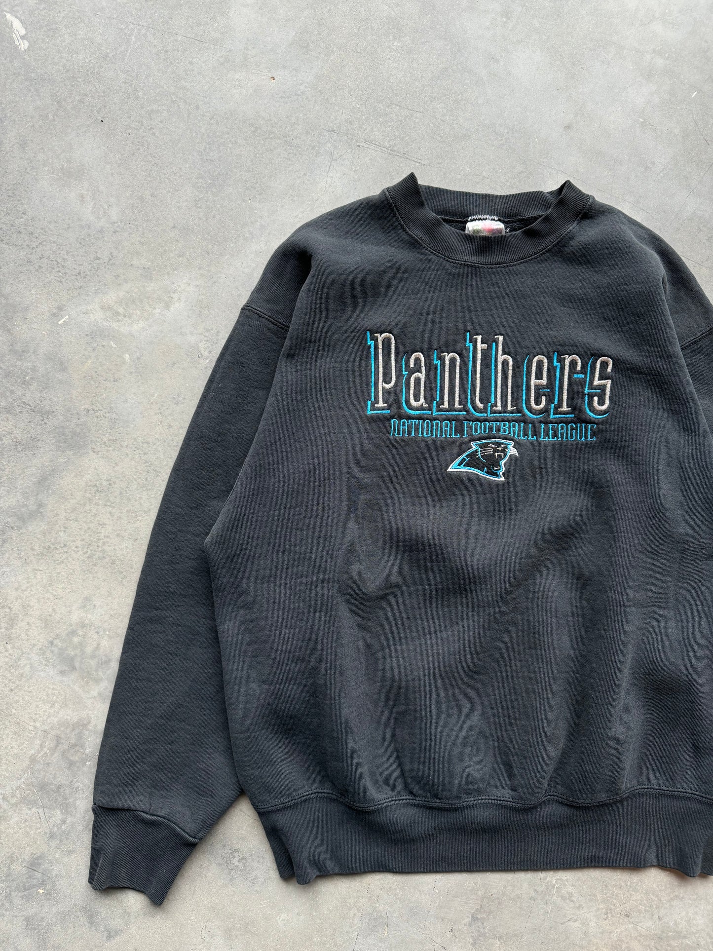 90’s Carolina Panthers Vintage Heavyweight Embroidered NFL Crewneck (Large)