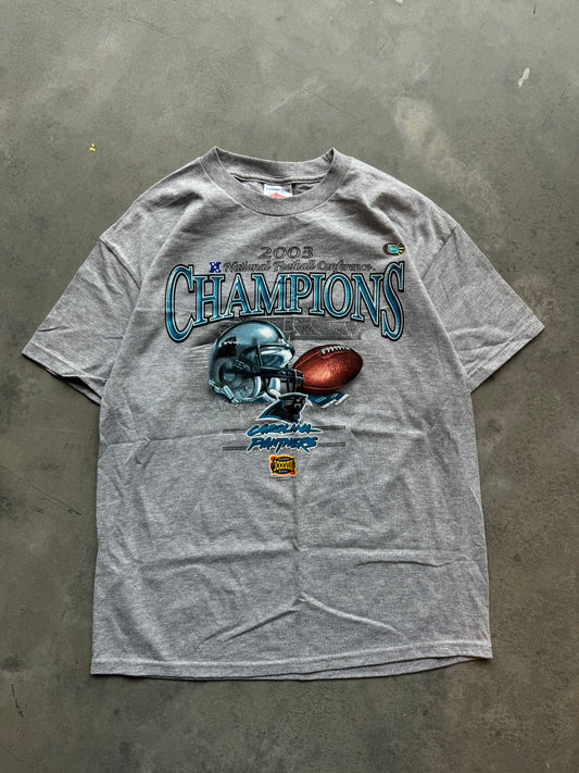 2003 Carolina Panthers Vintage NFC Champions Super Bowl XXXVIII NFL Tee - Deadstock (Large)