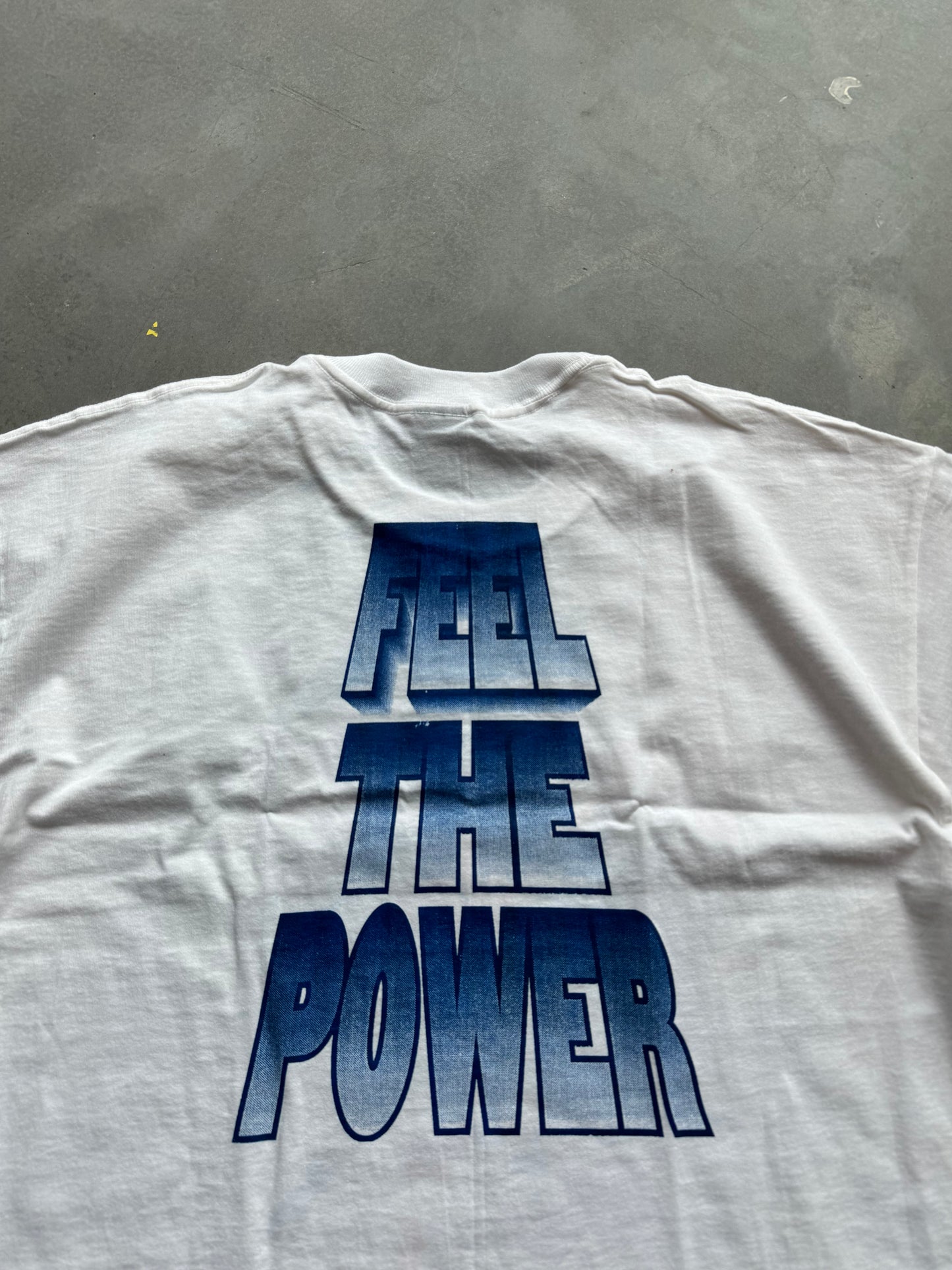 1997 Carolina Panthers vs. Dallas Cowboys NFC Divisional Playoffs “Feel the Power” Vintage NFL Tee - Deadstock (XL)