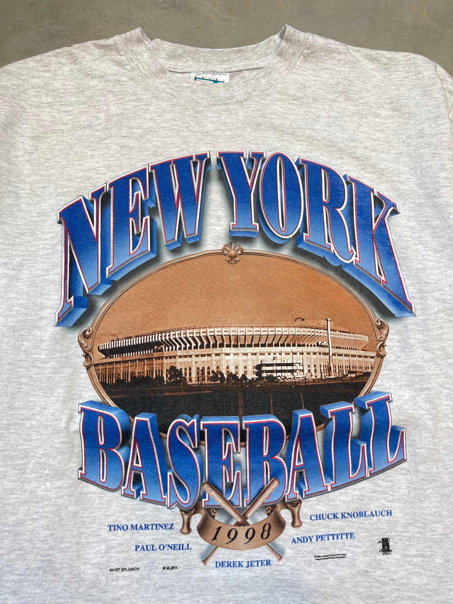 1998 New York Yankees Vintage MLB Yankee Stadium Baseball Tee (XL)