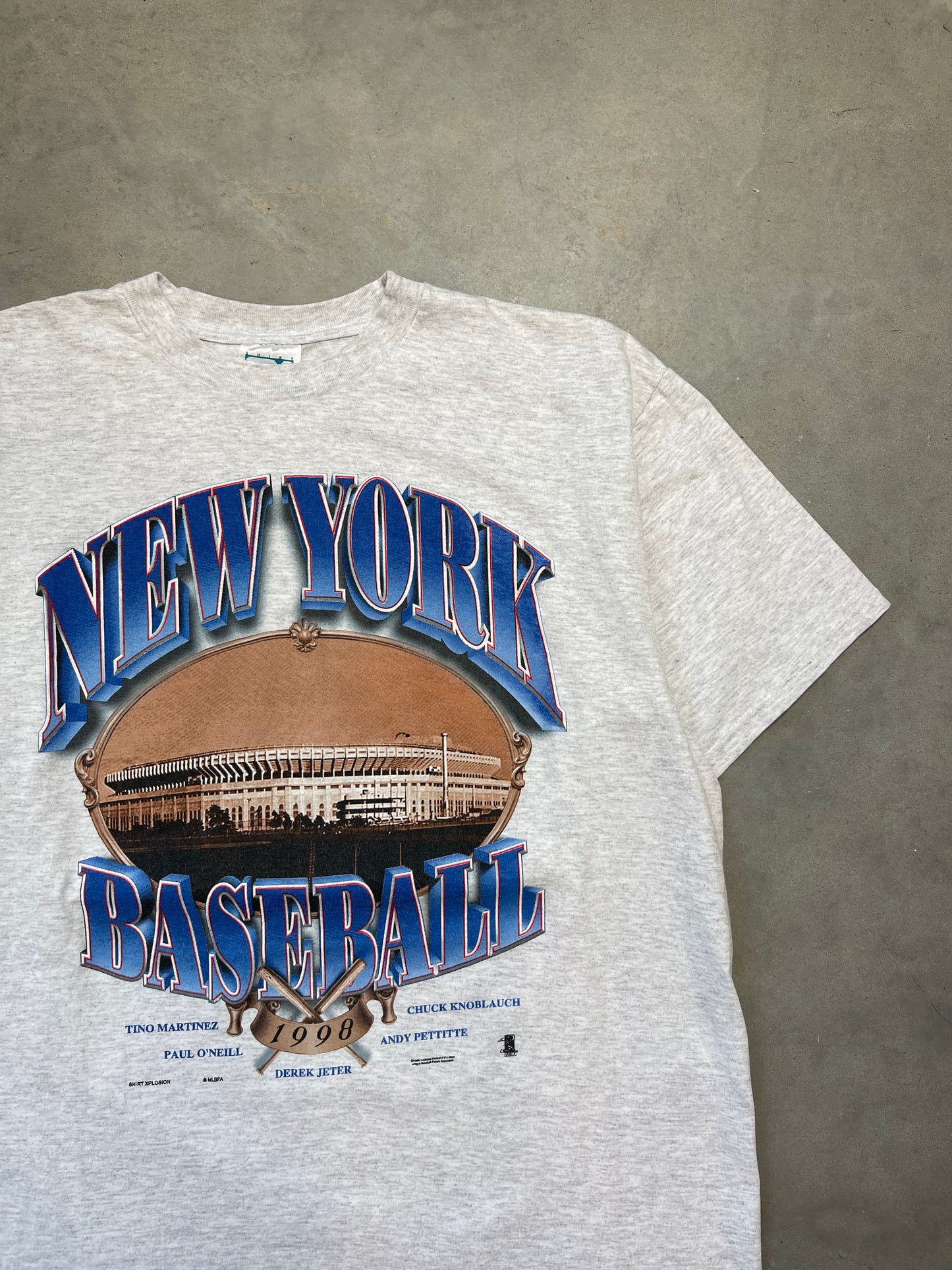 1998 New York Yankees Vintage MLB Yankee Stadium Baseball Tee (XL)