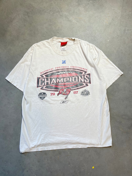 2002 Tampa Bay Buccaneers Vintage Reebok NFC Champions NFL Tee (XL)