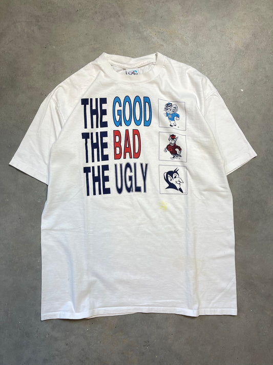 90’s UNC Tarheels Vintage “The Good, The Bad, The Ugly” Rivalry College Tee (Large)