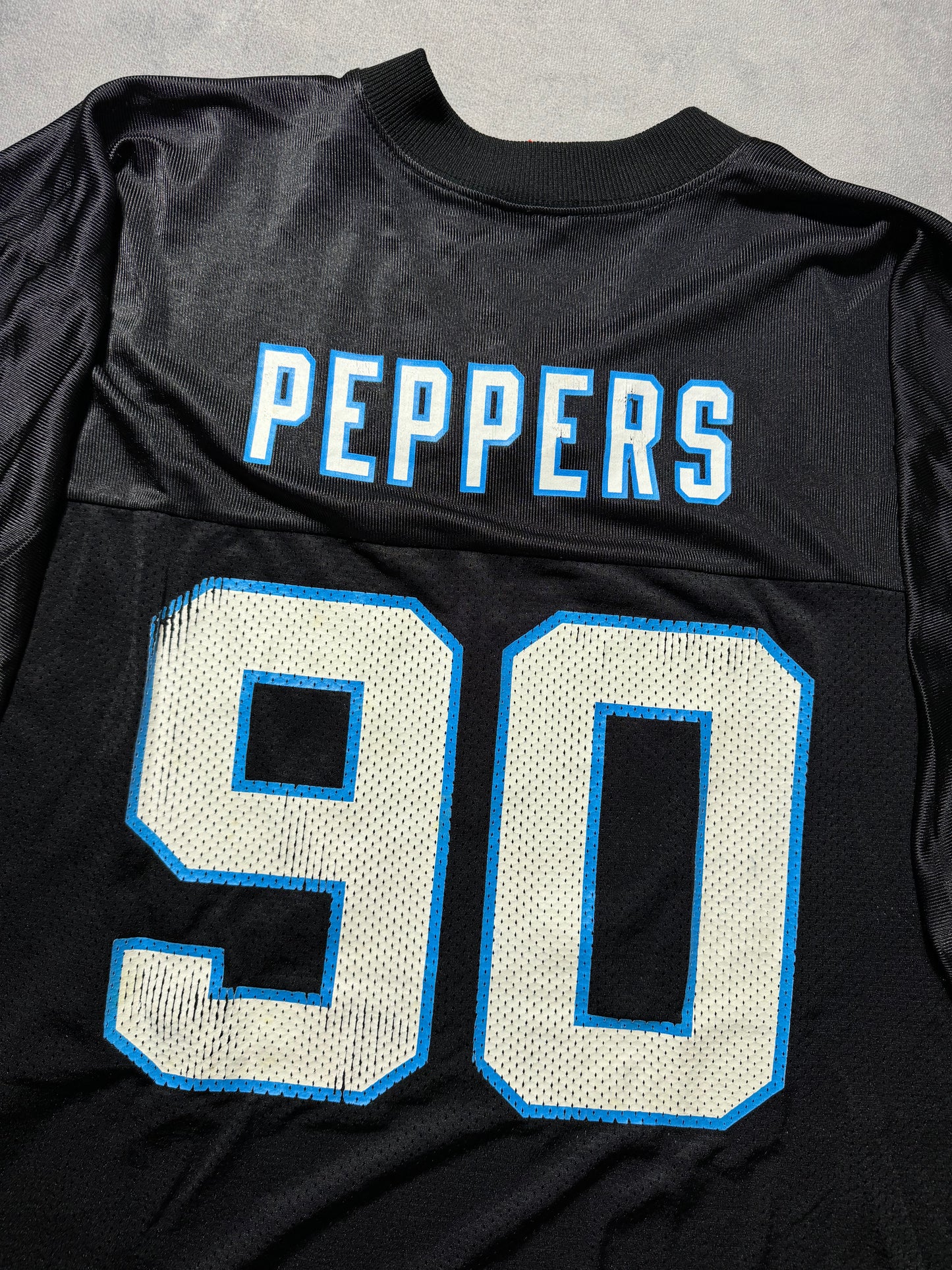00’s Carolina Panthers Julius Peppers Vintage Black Reebok NFL Jersey (Large)