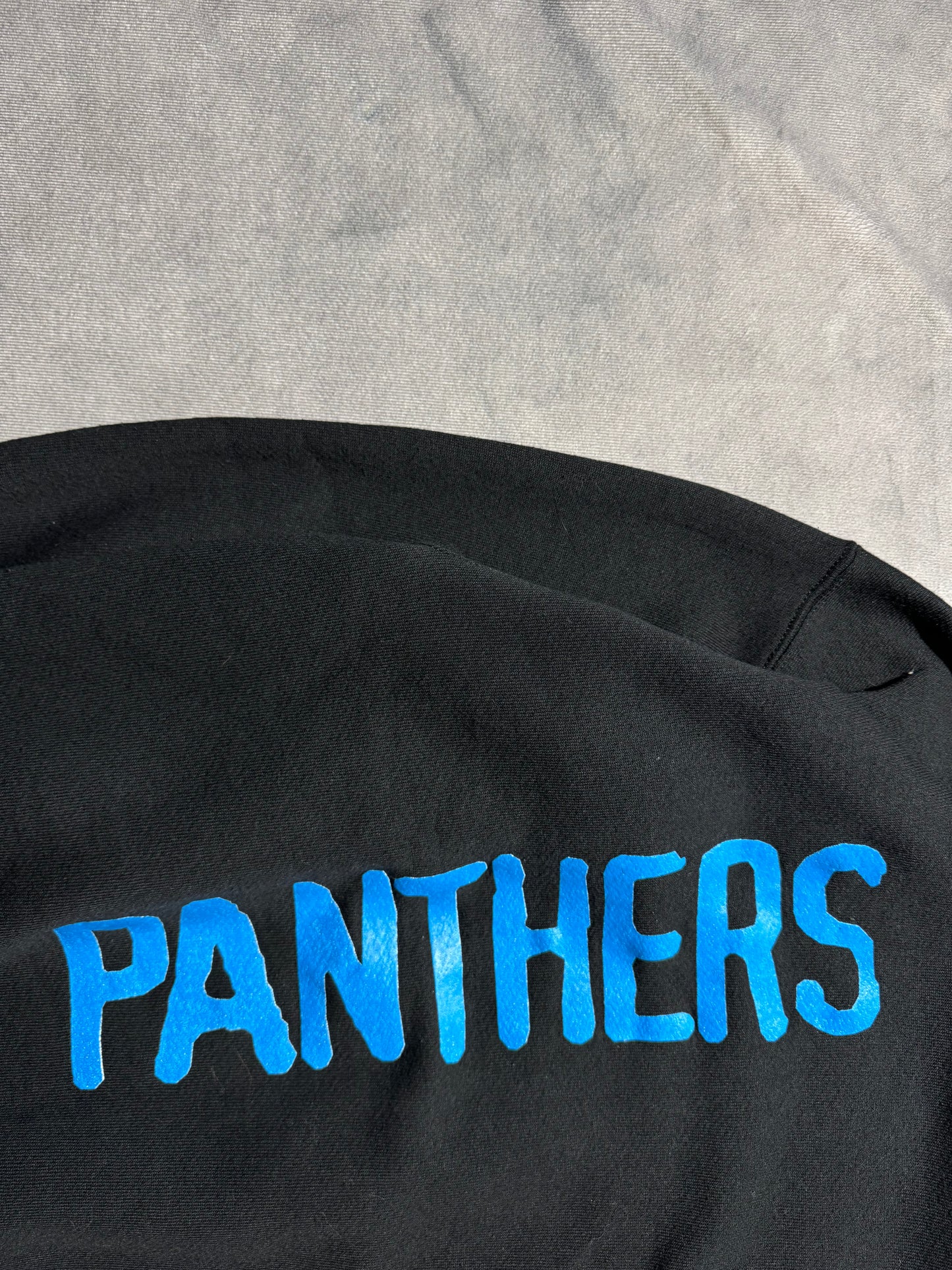 90’s Carolina Panthers x Miller Lite Vintage Black Spellout Heavyweight NFL Crewneck (XL)