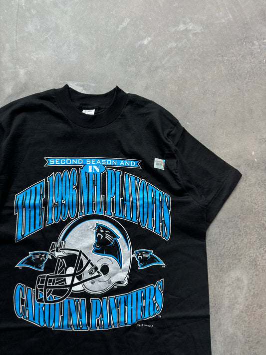 1996 Carolina Panthers Vintage NFL Playoffs Tee - Deadstock (Medium)