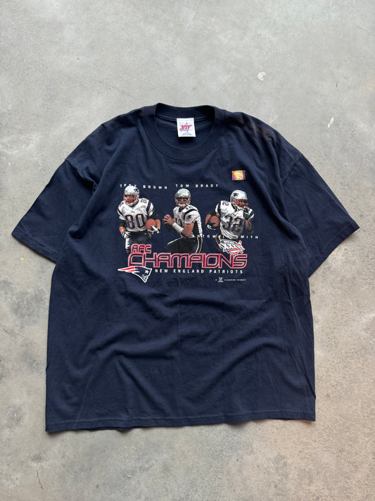 2002 New England Patriots Super Bowl XXXVI Champions Vintage NFL Tee - Deadstock (XXL)