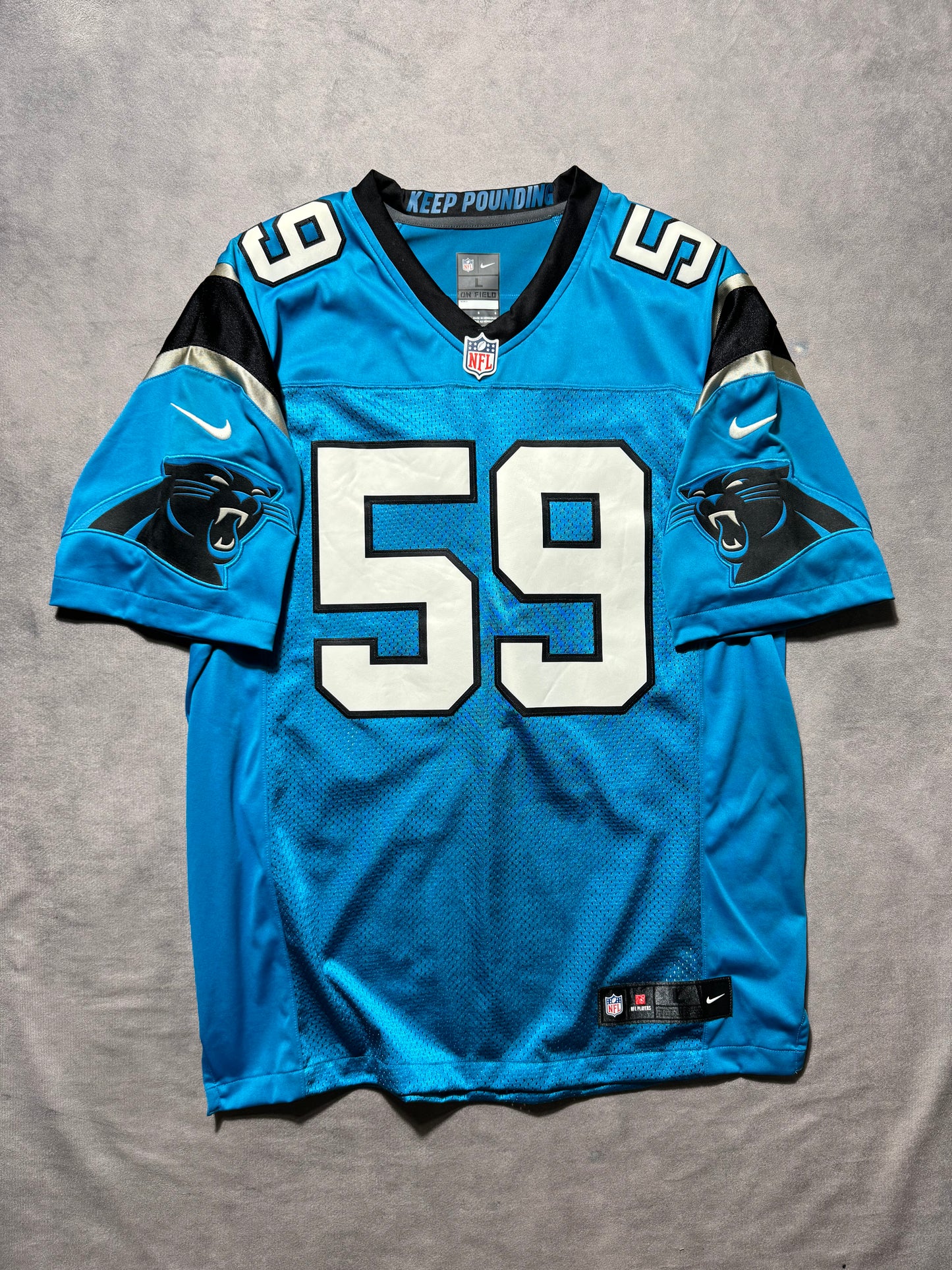 2016 Carolina Panthers Luke Kuechly Nike Alternate Blue Vapor Limited Stitched On Field NFL Jersey (Large)