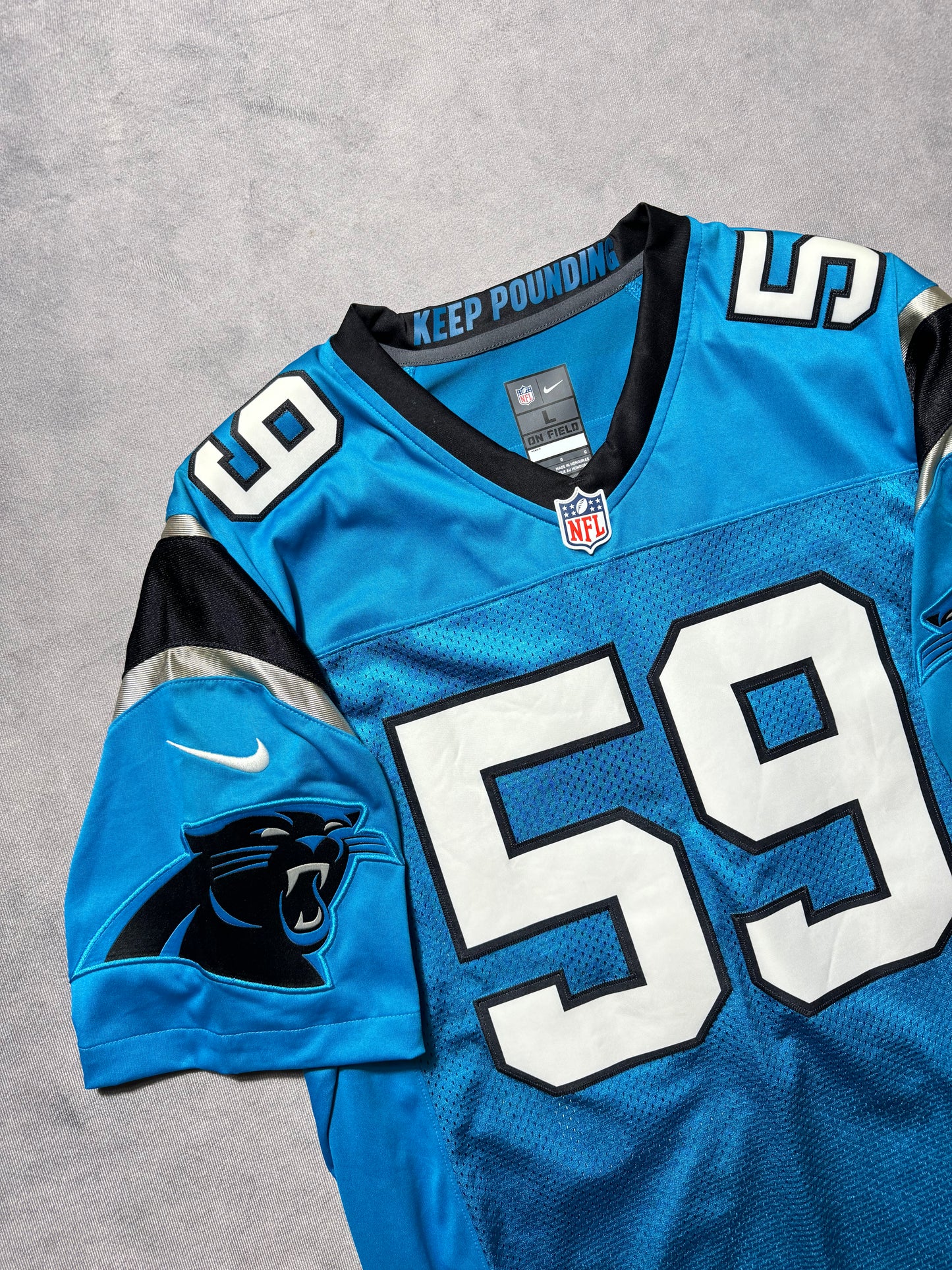 2016 Carolina Panthers Luke Kuechly Nike Alternate Blue Vapor Limited Stitched On Field NFL Jersey (Large)