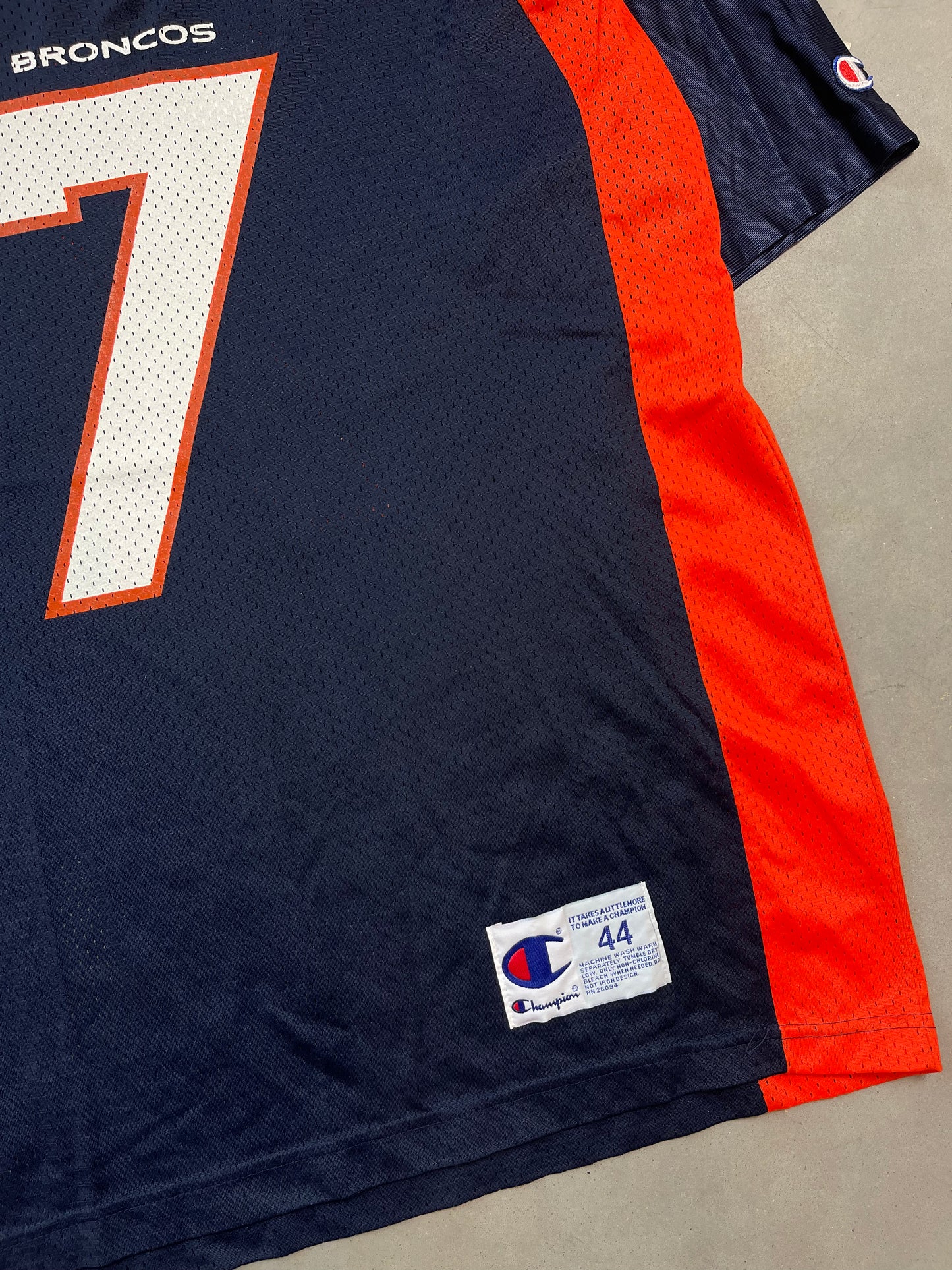 1998 Denver Broncos John Elway Vintage Champion NFL Jersey (44/Large)