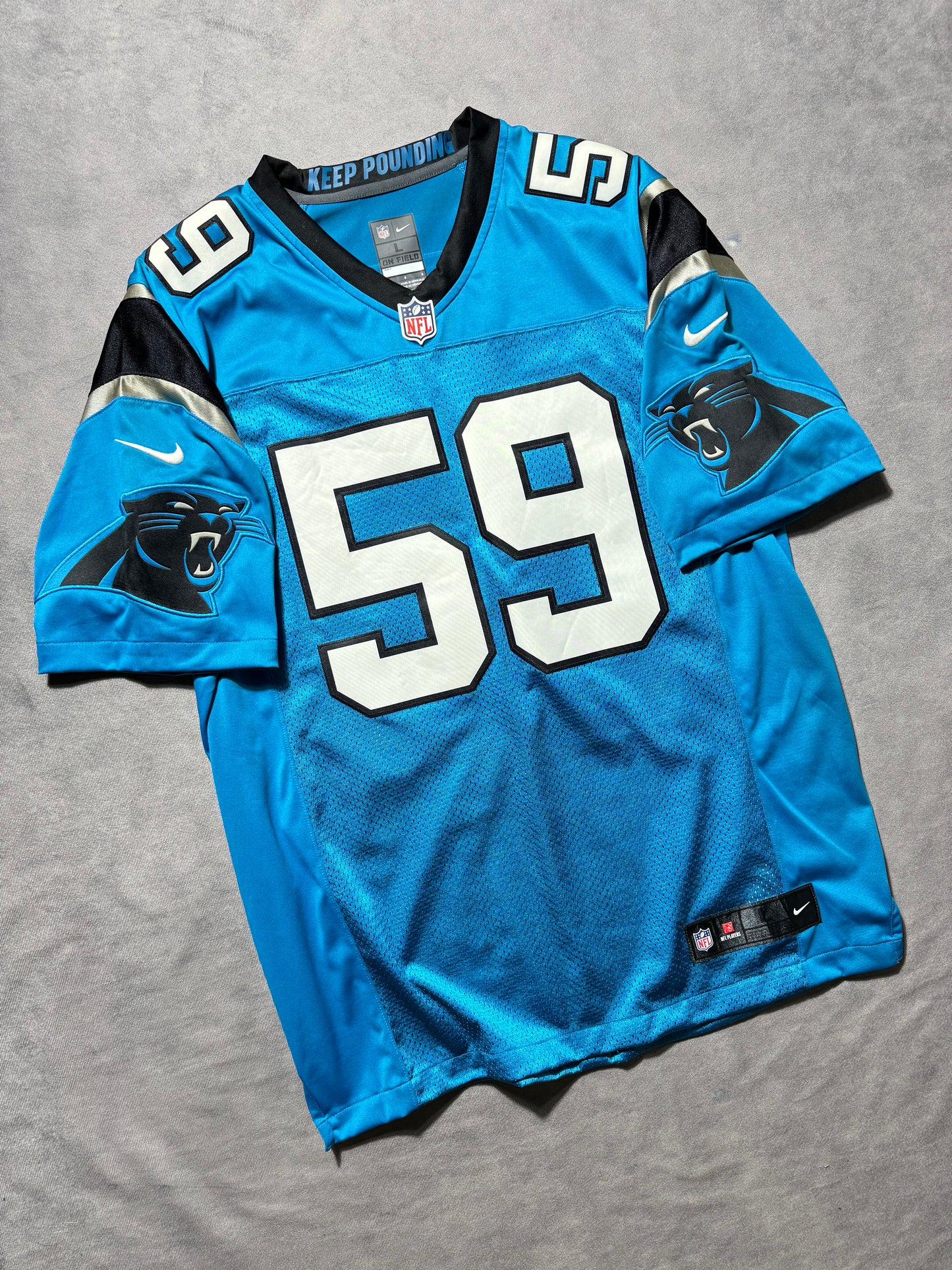 2016 Carolina Panthers Luke Kuechly Nike Alternate Blue Vapor Limited Stitched On Field NFL Jersey (Large)