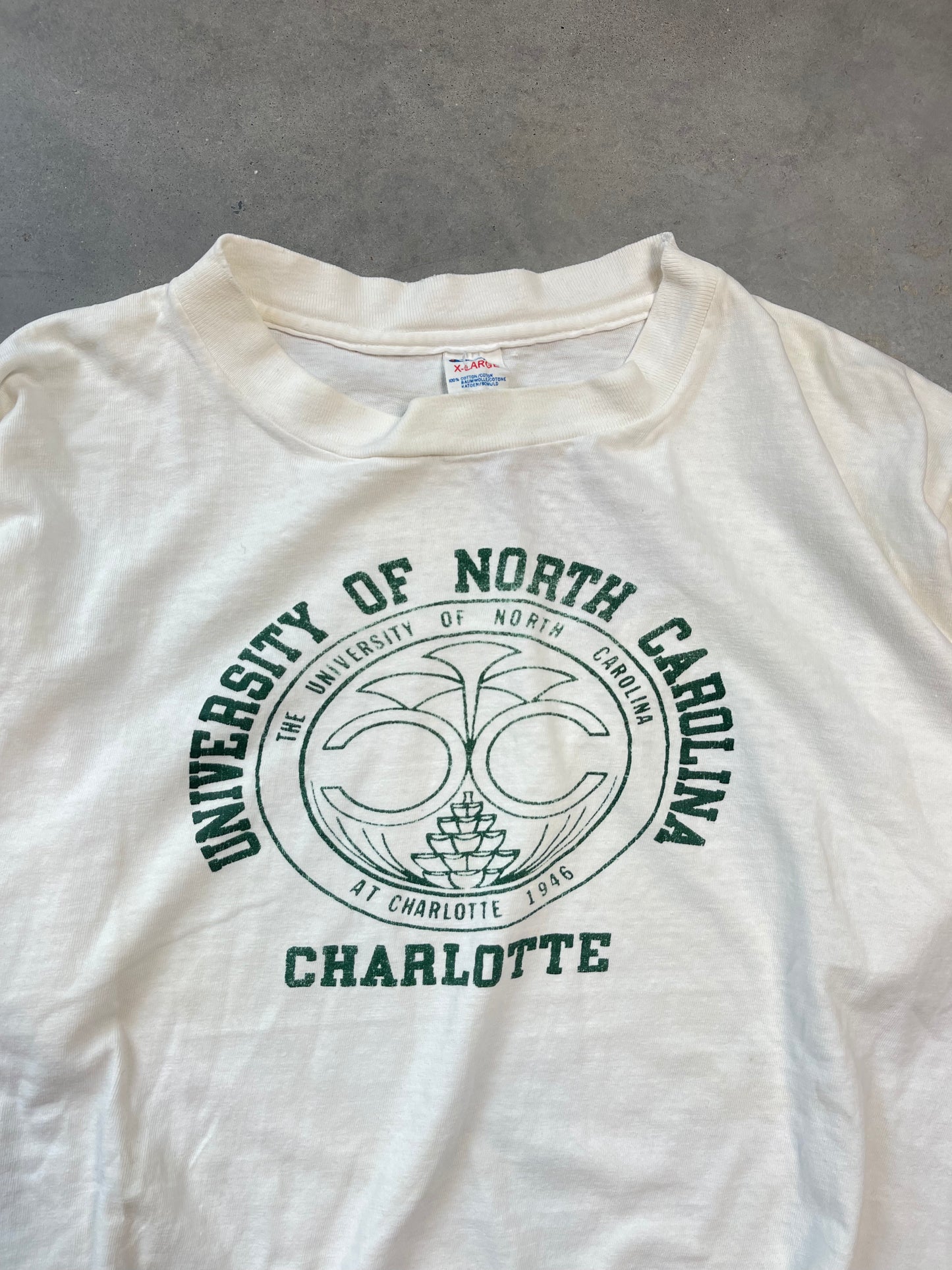 80’s UNC Charlotte Vintage Champion School Seal Tee (Medium)