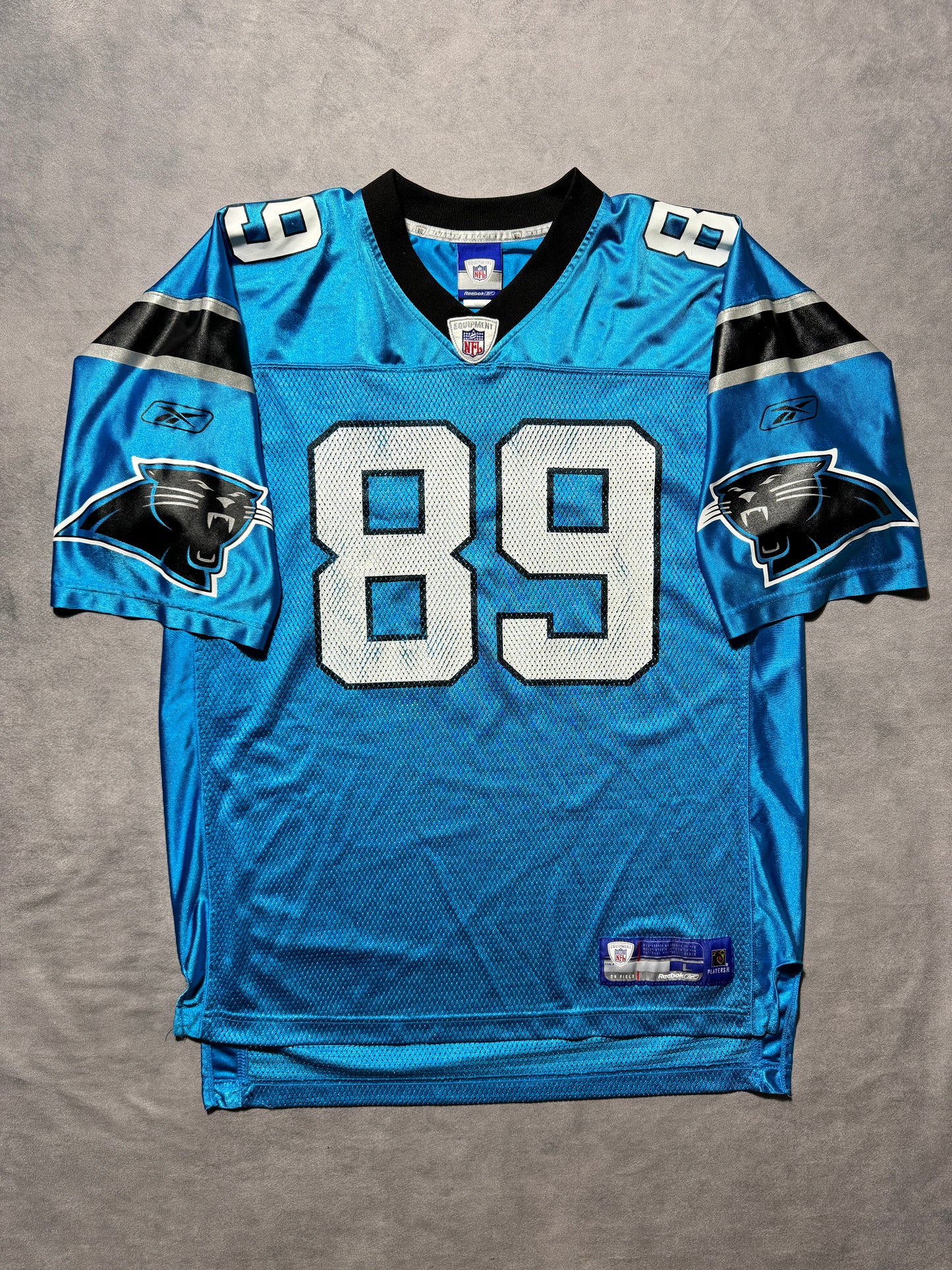 00’s Carolina Panthers Steve Smith Alternate Blue Reebok NFL Jersey (Large)