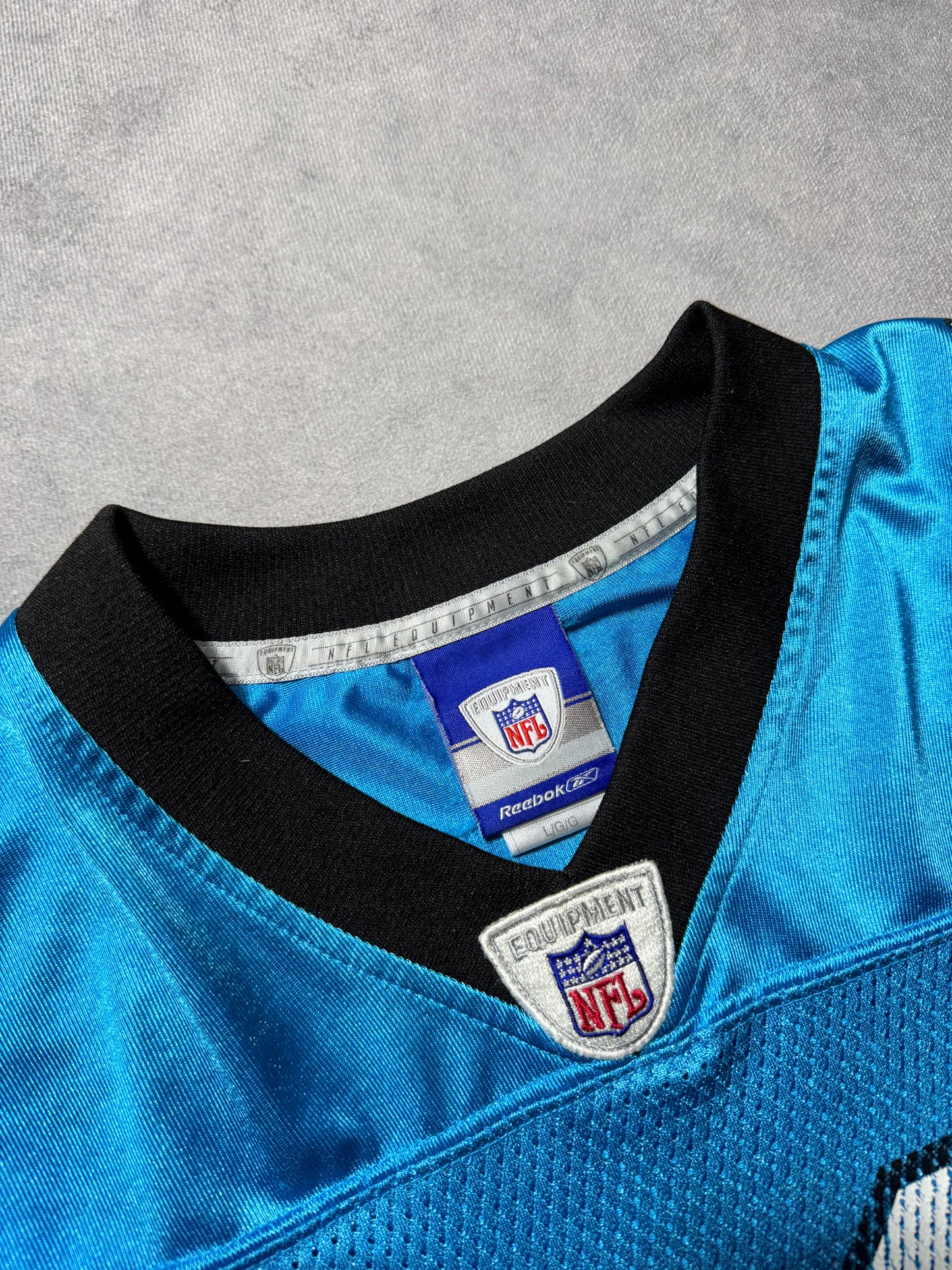 00’s Carolina Panthers Steve Smith Alternate Blue Reebok NFL Jersey (Large)