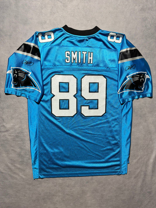 00’s Carolina Panthers Steve Smith Alternate Blue Reebok NFL Jersey (Large)