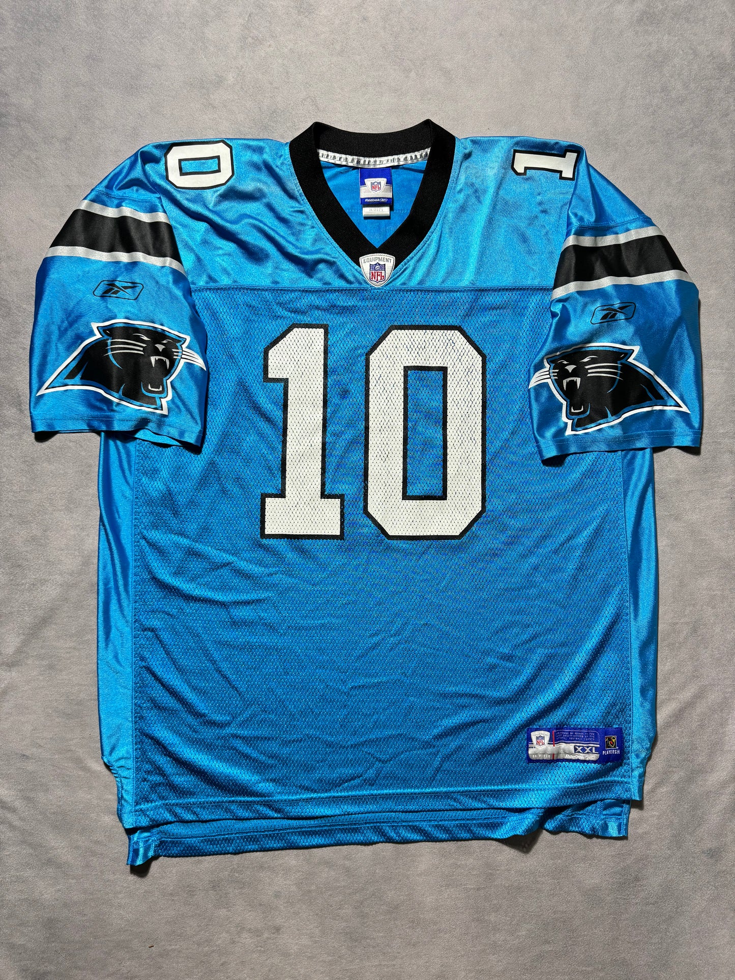 2010 Carolina Panthers Armanti Edwards Vintage Alternate Blue Reebok Rookie Season NFL Jersey (XXL)