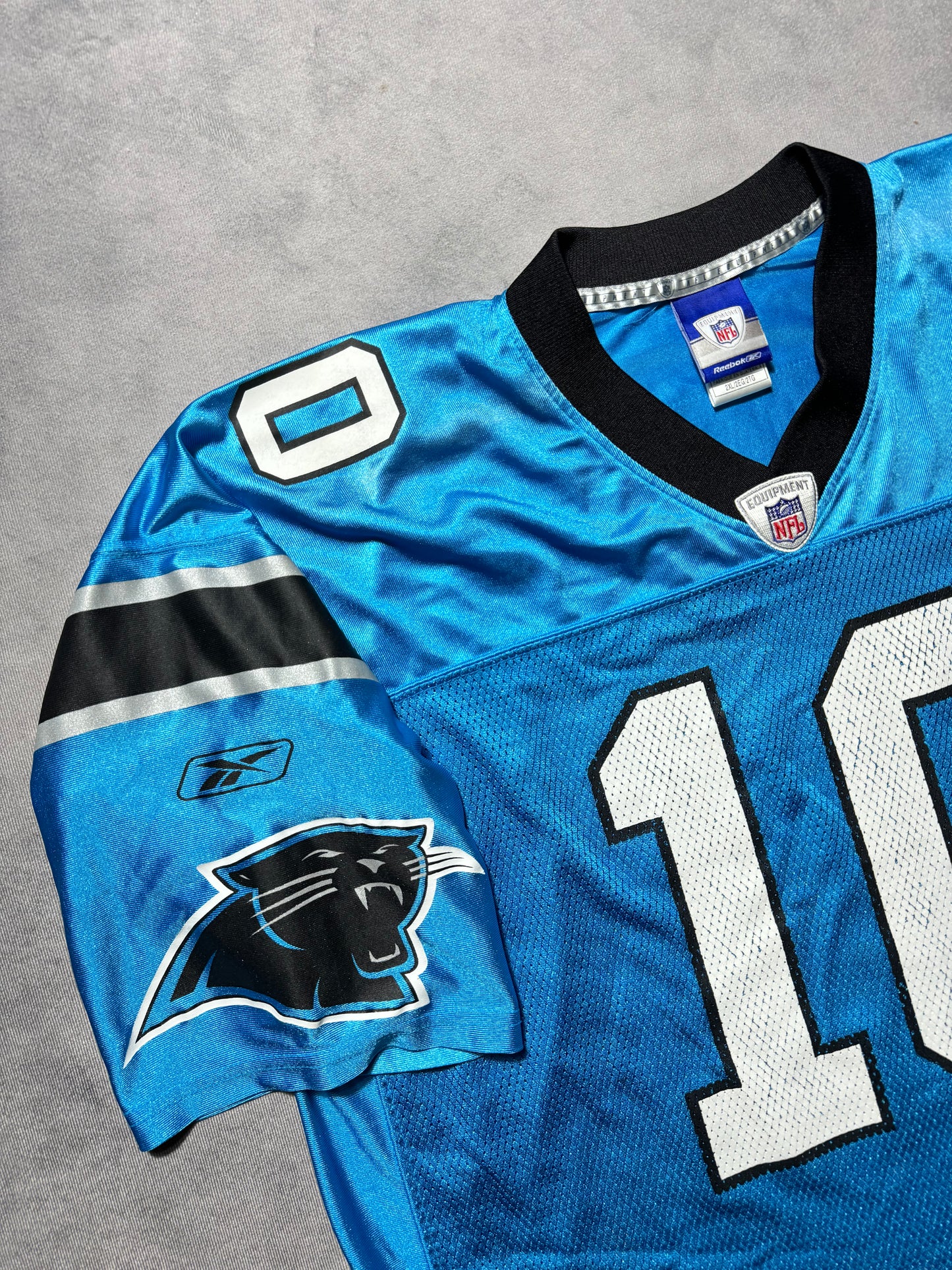 2010 Carolina Panthers Armanti Edwards Vintage Alternate Blue Reebok Rookie Season NFL Jersey (XXL)