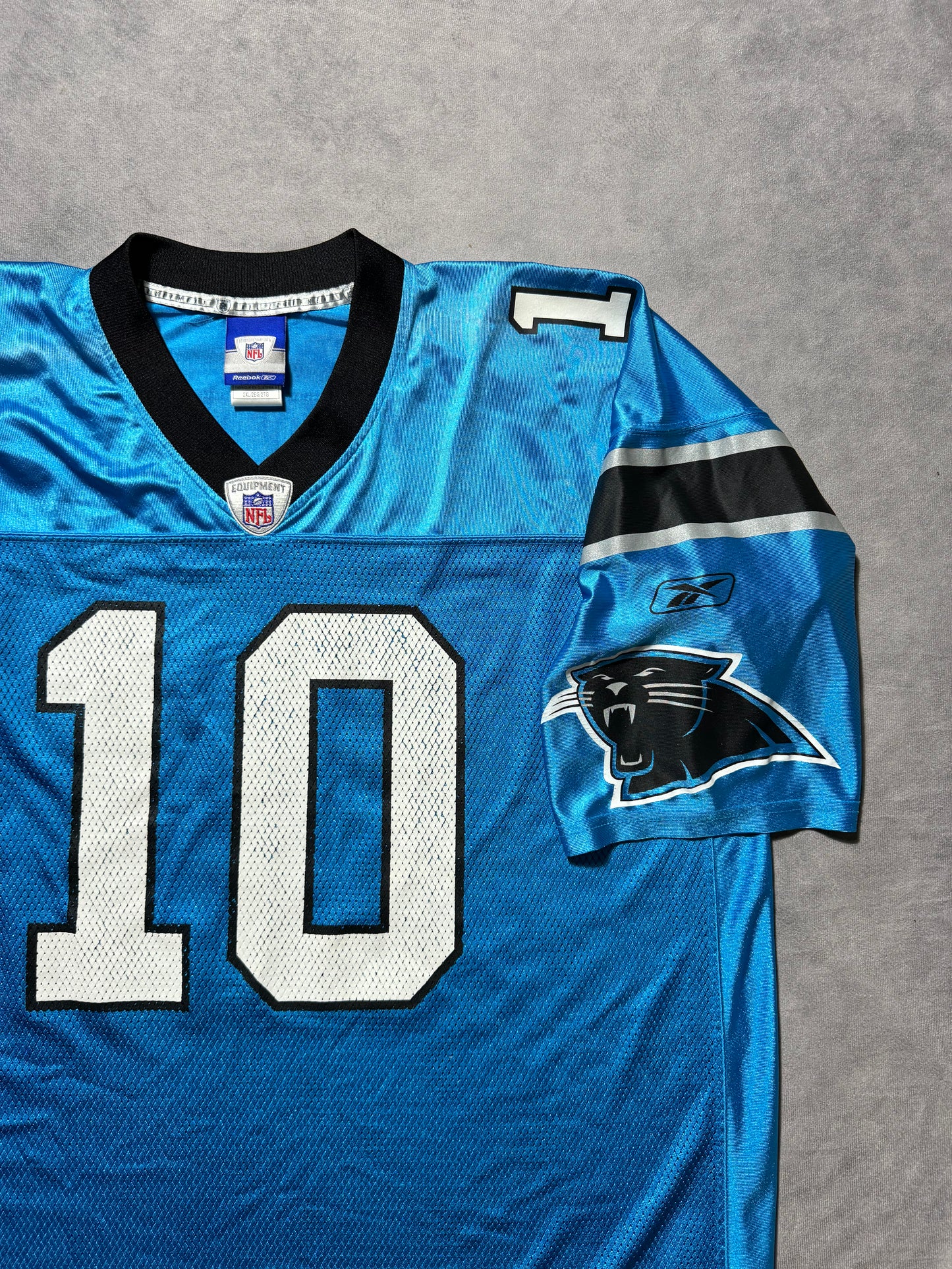 2010 Carolina Panthers Armanti Edwards Vintage Alternate Blue Reebok Rookie Season NFL Jersey (XXL)