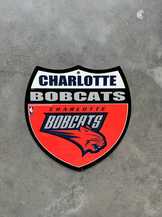 00’s Charlotte Bobcats Vintage Highway Sign Style NBA Shield