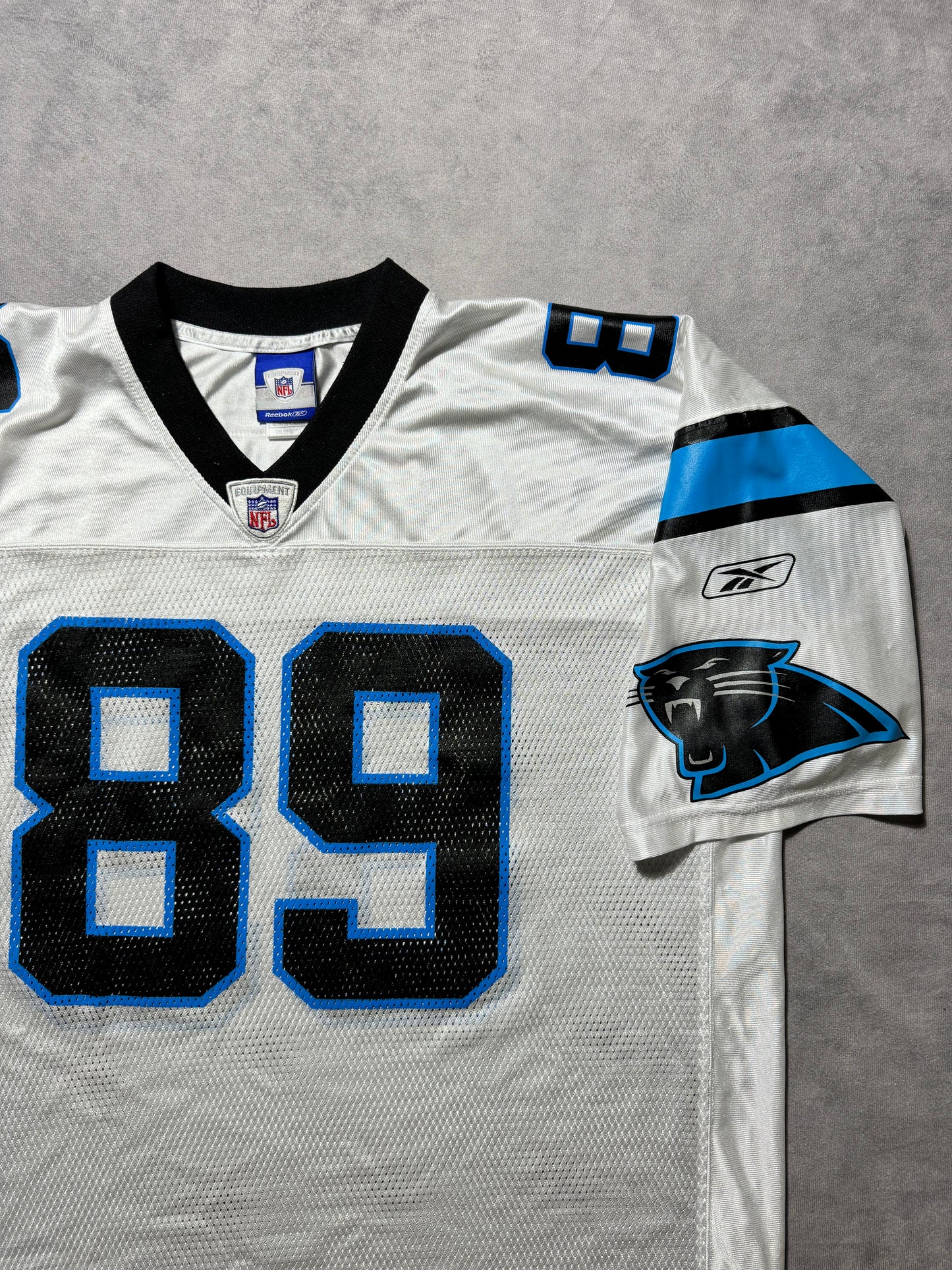 00’s Carolina Panthers Steve Smith Vintage White Reebok NFL Jersey (XXL)