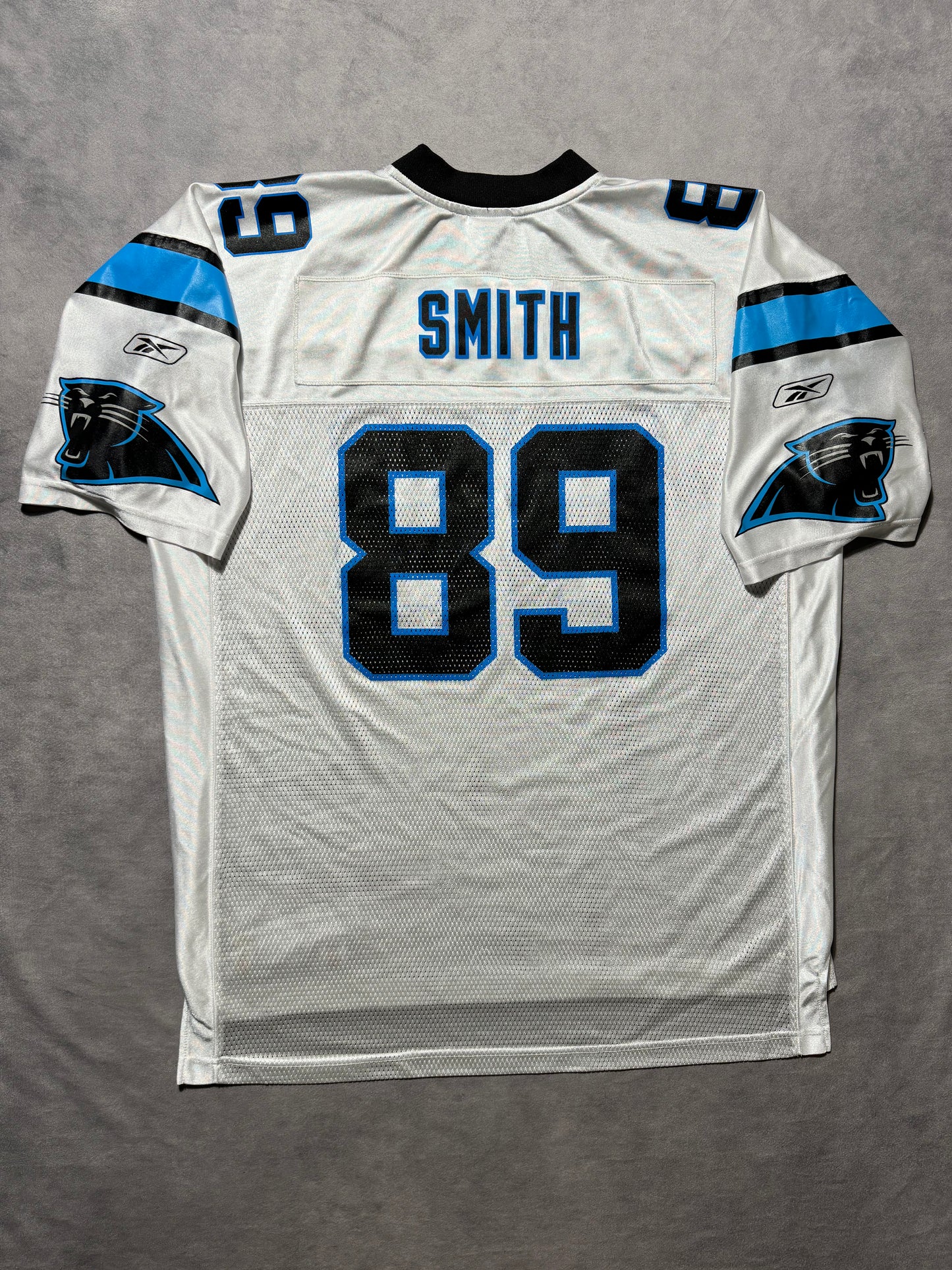 00’s Carolina Panthers Steve Smith Vintage White Reebok NFL Jersey (XXL)