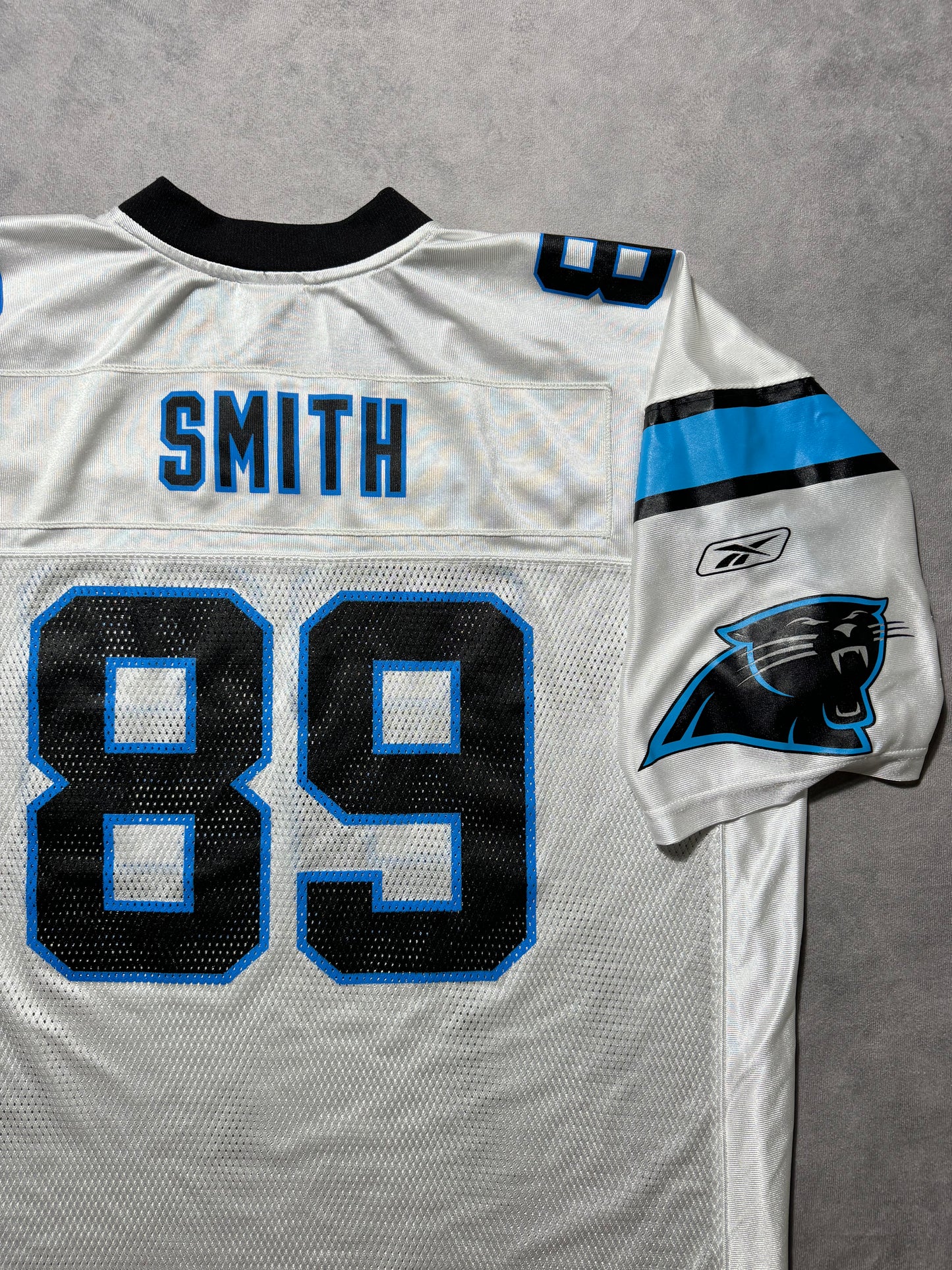 00’s Carolina Panthers Steve Smith Vintage White Reebok NFL Jersey (XXL)