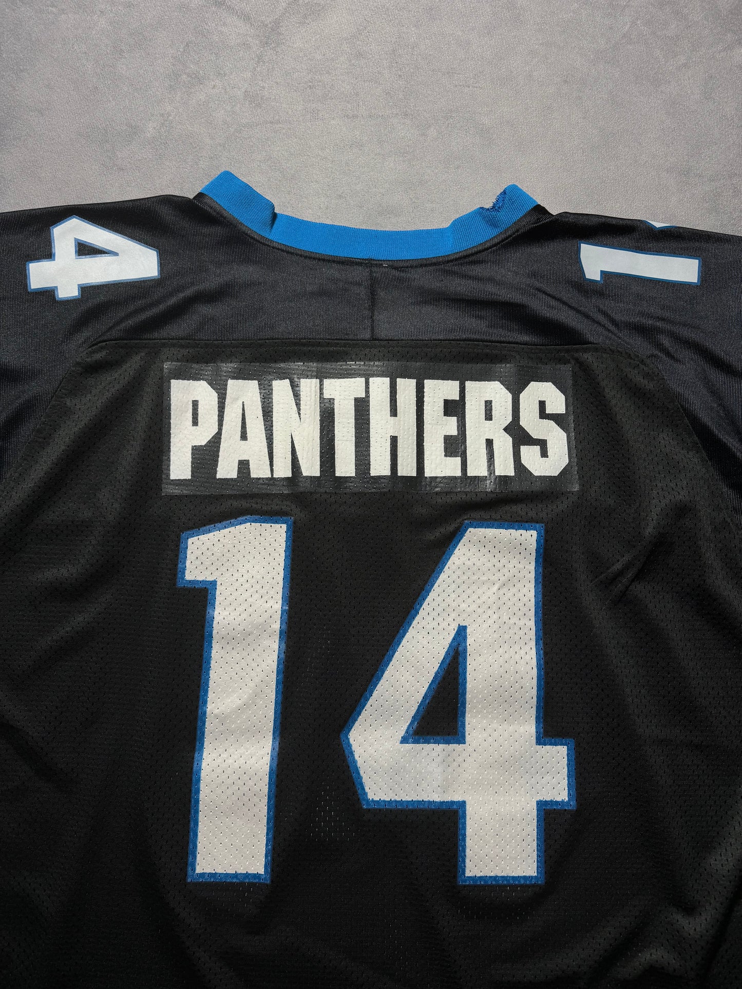 1995 Carolina Panthers Vintage Black Apex One Inaugural Season Patch NFL Jersey (XL)